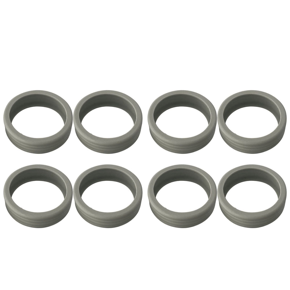 8PCS Luggage Suitcase Wheels Covers Noise Canceling Shock Absorbing Trolley Case Silicone Caster Protection Cover Light Gray