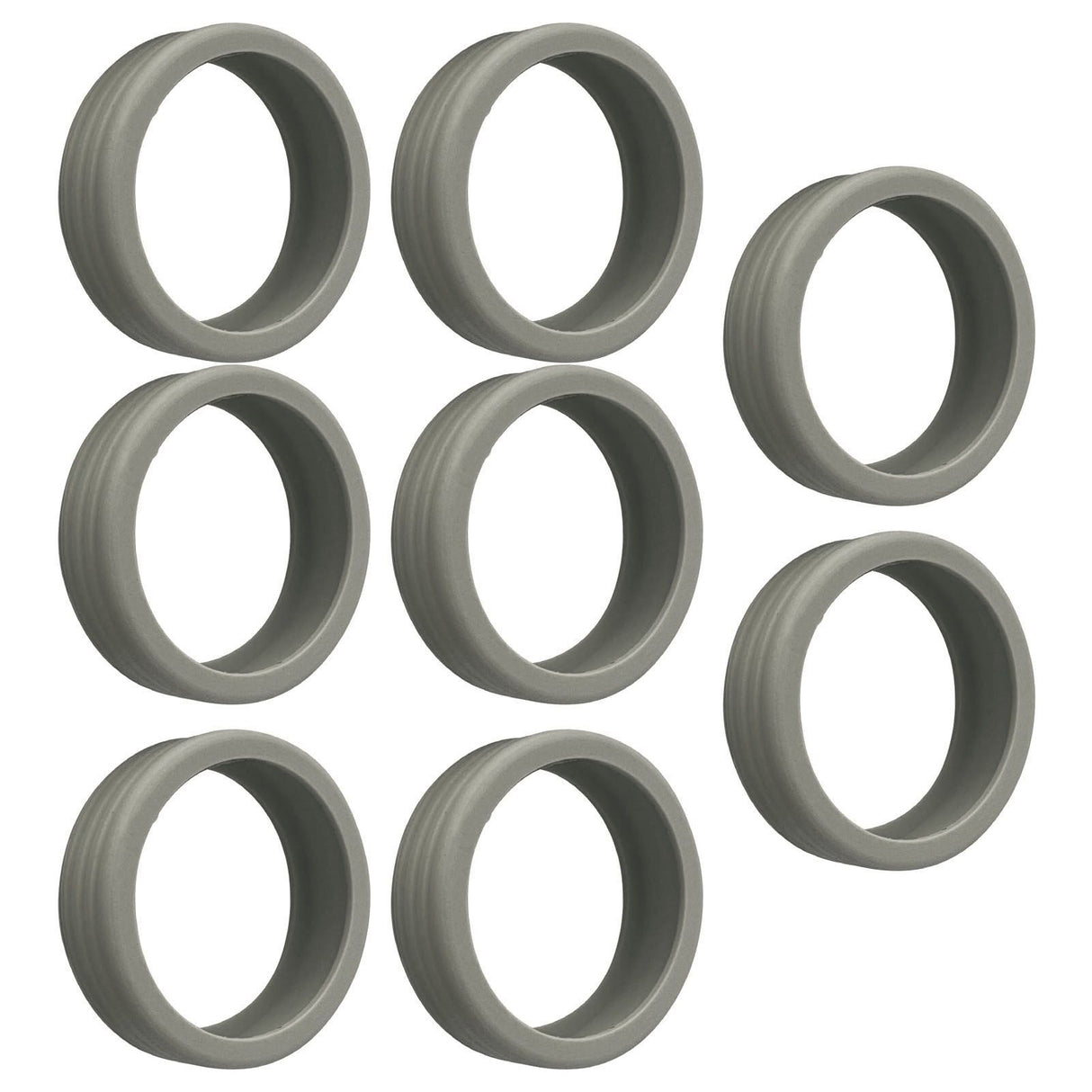 8PCS Luggage Suitcase Wheels Covers Noise Canceling Shock Absorbing Trolley Case Silicone Caster Protection Cover Light Gray