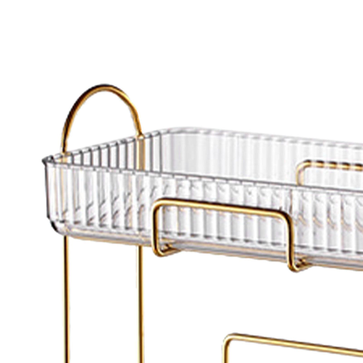 Makeup Organizer 2 Tier Bathroom Countertop Organizer Large Capacity Cosmetic Holder Shelf for Bedroom Dresser Transparent