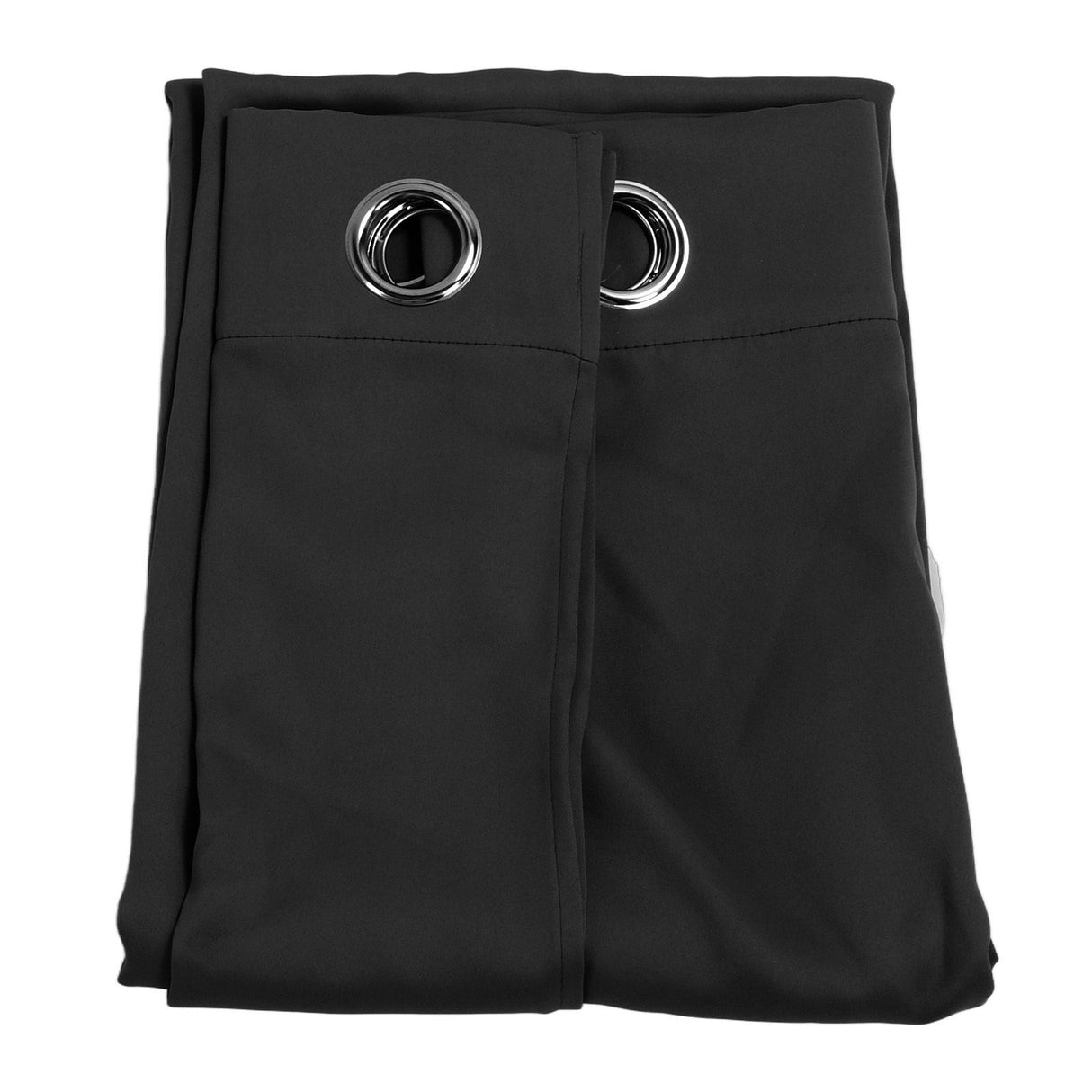 Grommet Blackout Curtains Punch Free Thermal Insulated Room Darkening Curtains for Bedroom Living Room Black 132x213cm / 52.0x83.9in