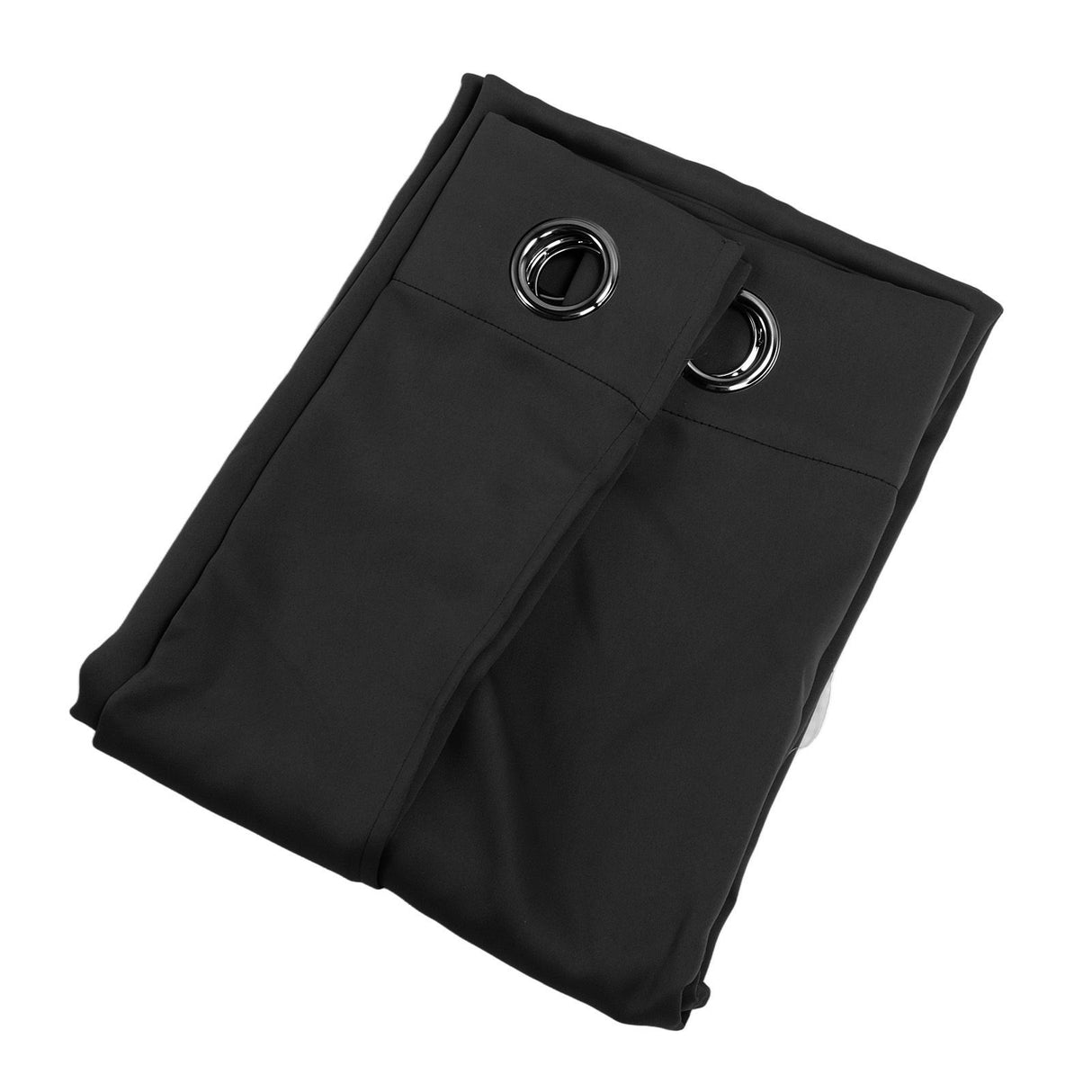 Grommet Blackout Curtains Punch Free Thermal Insulated Room Darkening Curtains for Bedroom Living Room Black 132x213cm / 52.0x83.9in