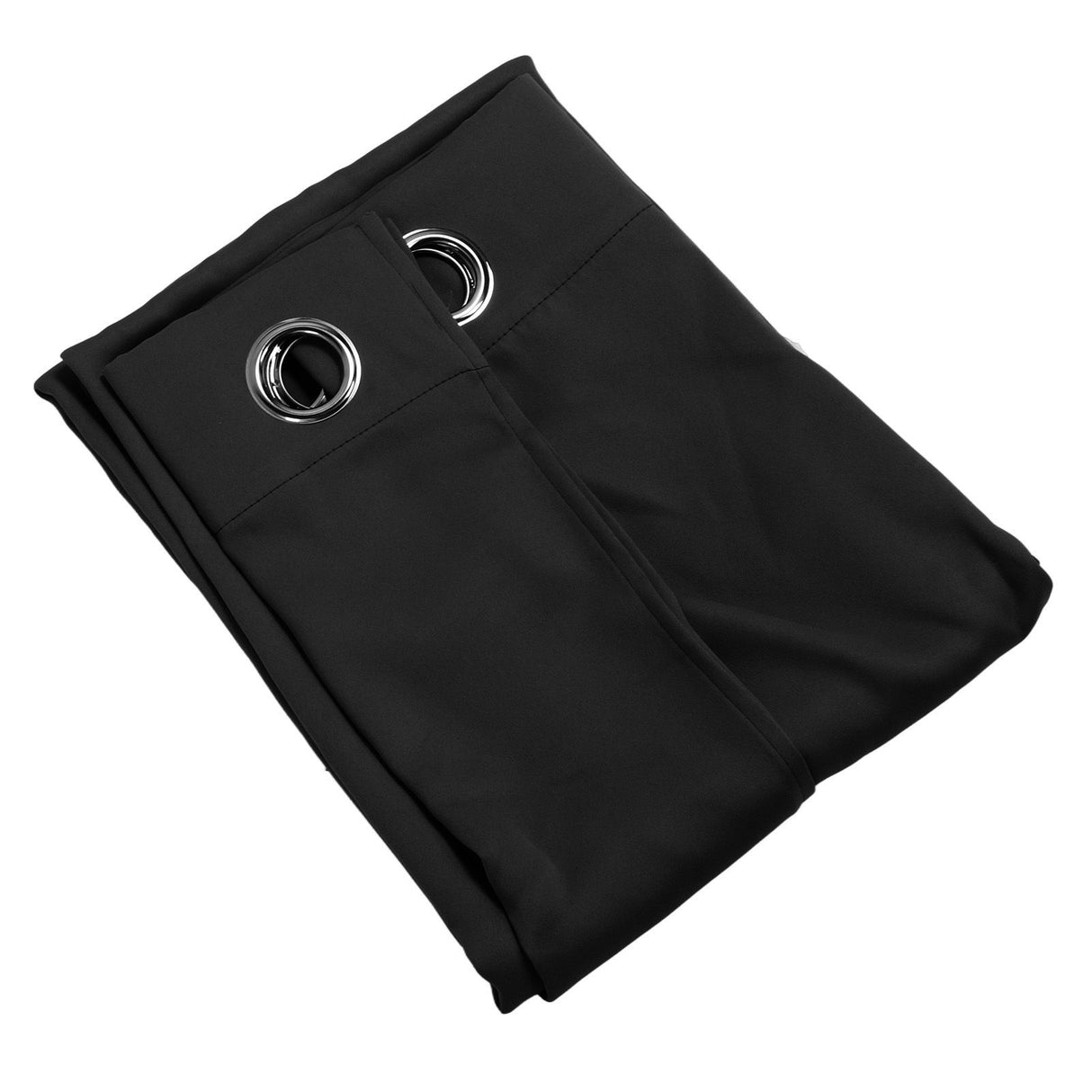 Grommet Blackout Curtains Punch Free Thermal Insulated Room Darkening Curtains for Bedroom Living Room Black 132x213cm / 52.0x83.9in