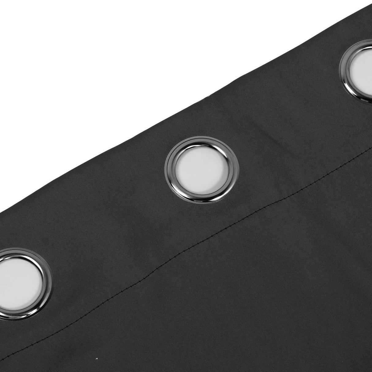 Grommet Blackout Curtains Punch Free Thermal Insulated Room Darkening Curtains for Bedroom Living Room Black 132x213cm / 52.0x83.9in