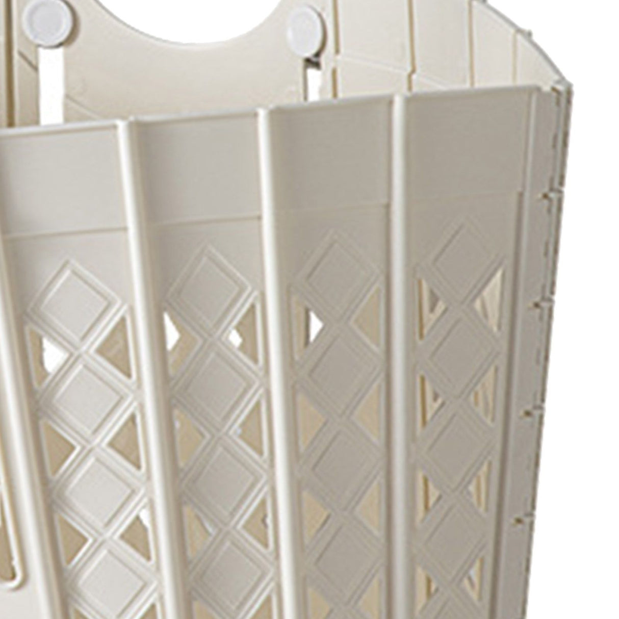 Laundry Basket Multifunction Plastic Foldable Clothes Hamper with Handles for Home Bathroom White