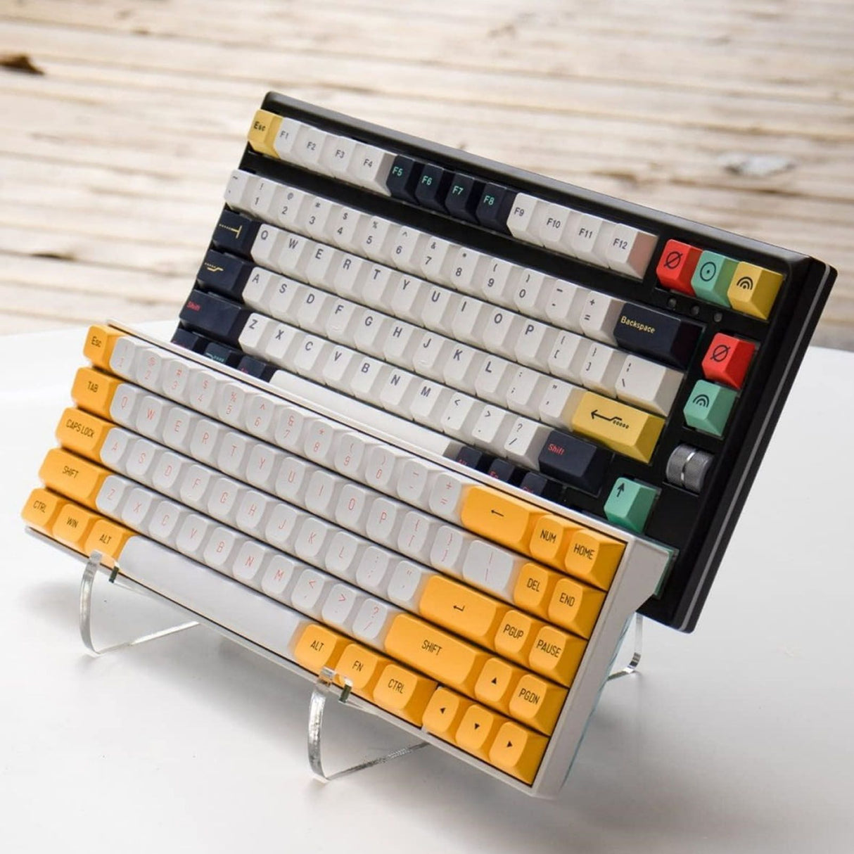 Mechanical Keyboard Display Stand Detachable Safe Stable Anti Slip Transparent Acrylic Keyboard Display Stand Holder for Tablet Photo Paintings