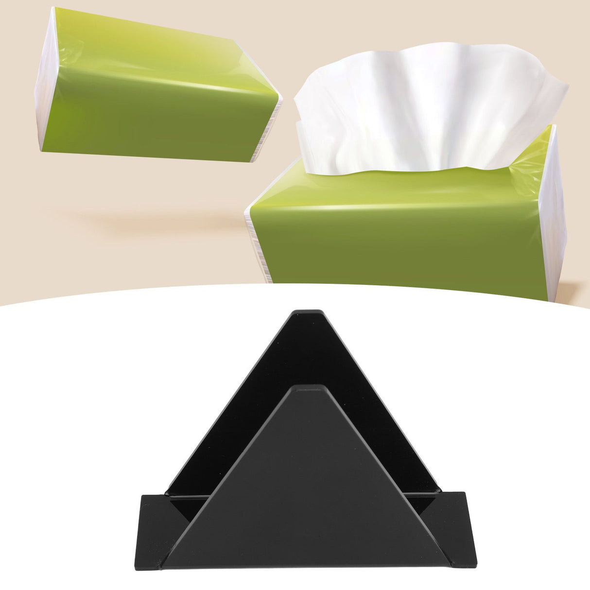 Napkin Holders for Tables Acrylic Farmhouse Napkins Holder Upright Vertical Dining Table Napkin Dispenser for Kitchen Black