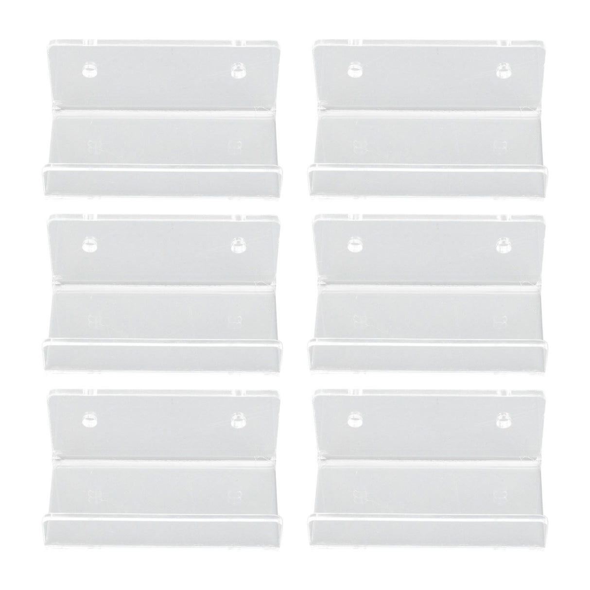 6Pcs Wall Mount Vinyl Record Shelf Clear Clear Acrylic Record CD Storage Rack Floating Wall Shelves for Bathroom Bedroom Living Room Kitchen