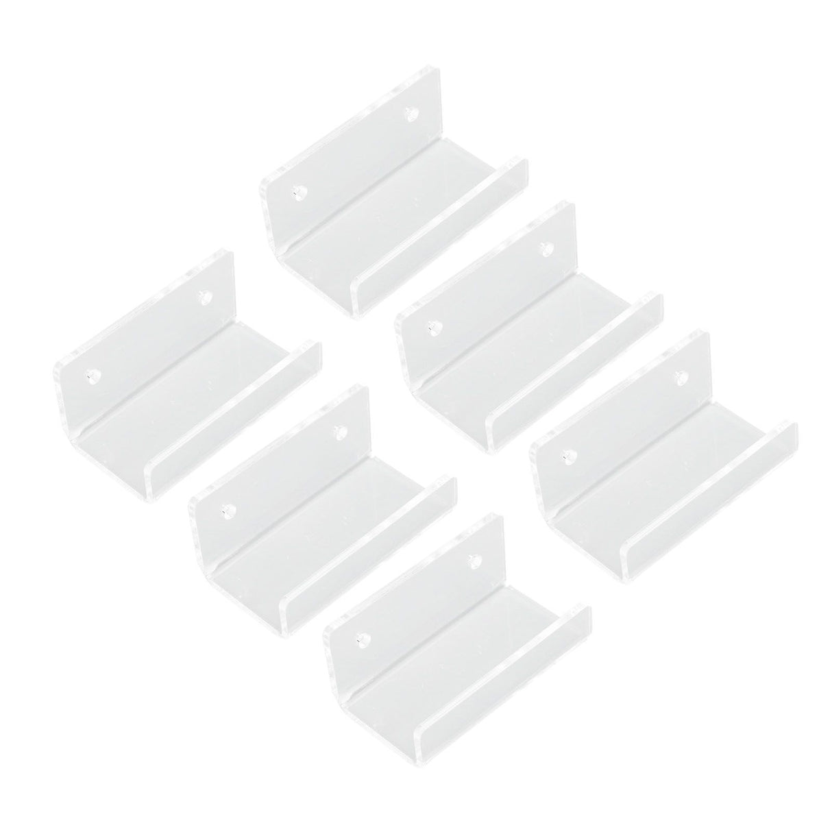 6Pcs Wall Mount Vinyl Record Shelf Clear Clear Acrylic Record CD Storage Rack Floating Wall Shelves for Bathroom Bedroom Living Room Kitchen
