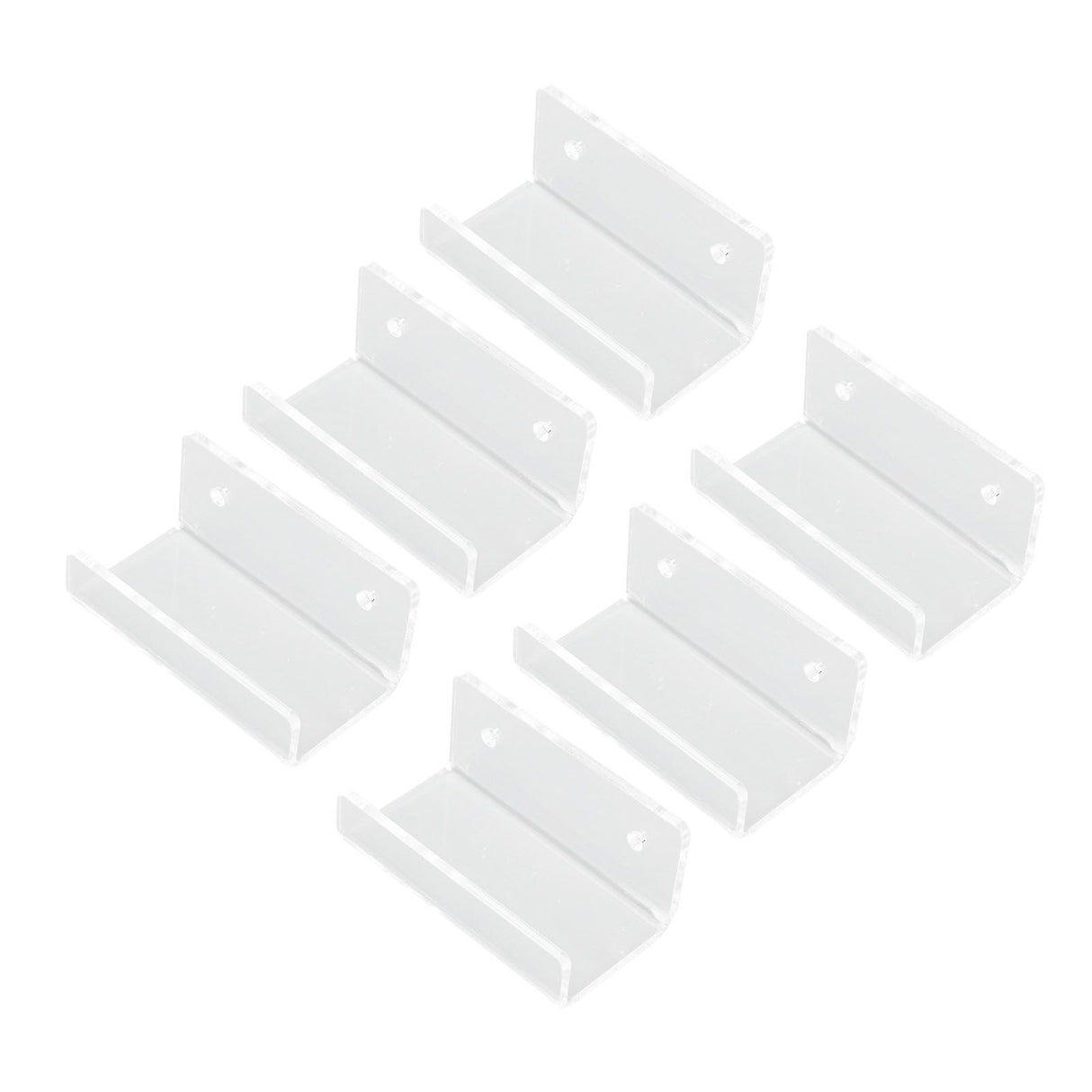 6Pcs Wall Mount Vinyl Record Shelf Clear Clear Acrylic Record CD Storage Rack Floating Wall Shelves for Bathroom Bedroom Living Room Kitchen