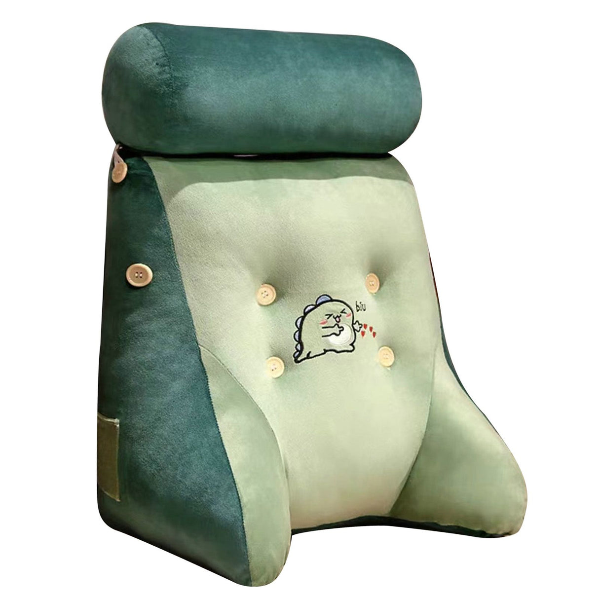 Backrest Pillow Washable Removable Cover Soft Cartoon Animal Back Support Cushion for Office Chair Bedside Dinosaur