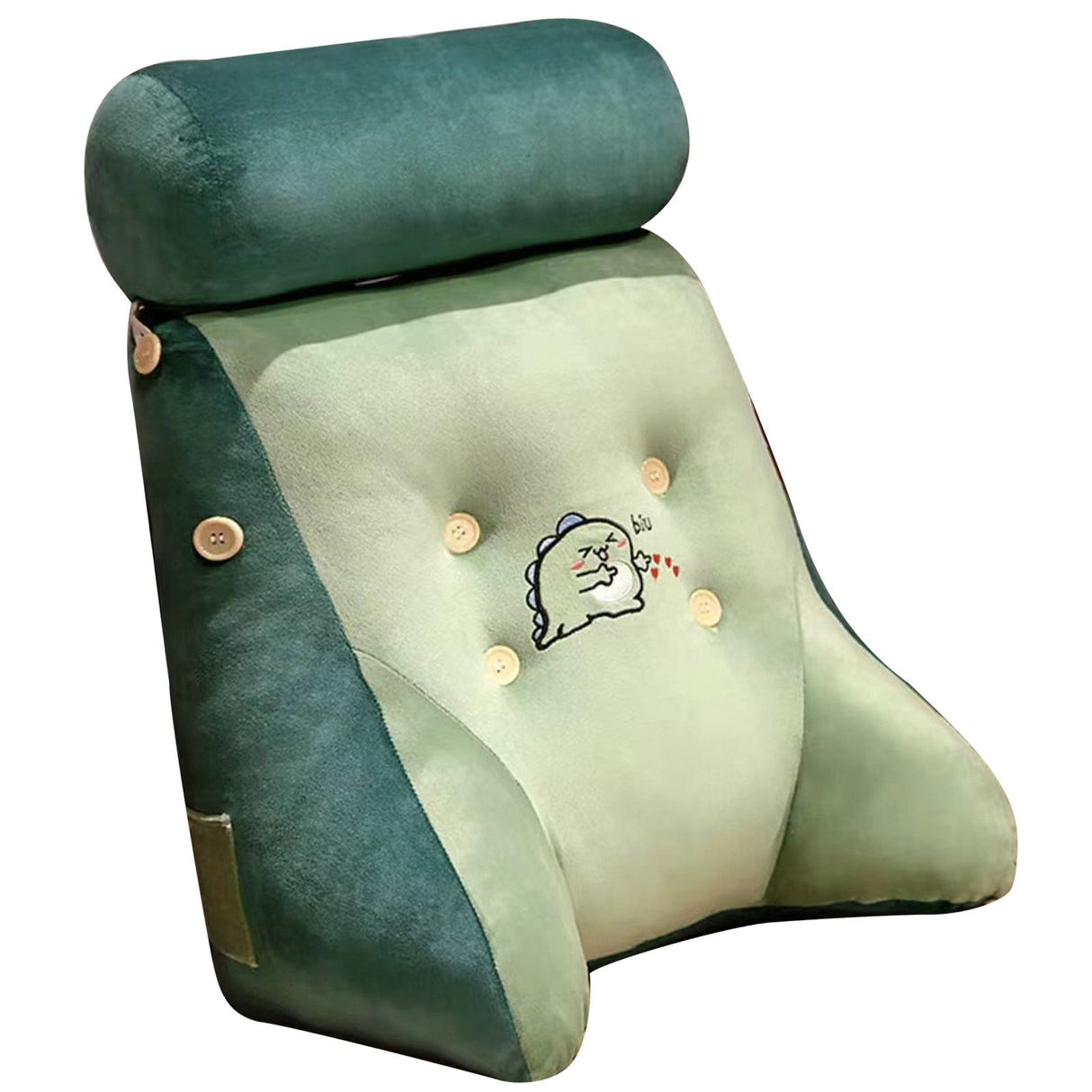Backrest Pillow Washable Removable Cover Soft Cartoon Animal Back Support Cushion for Office Chair Bedside Dinosaur