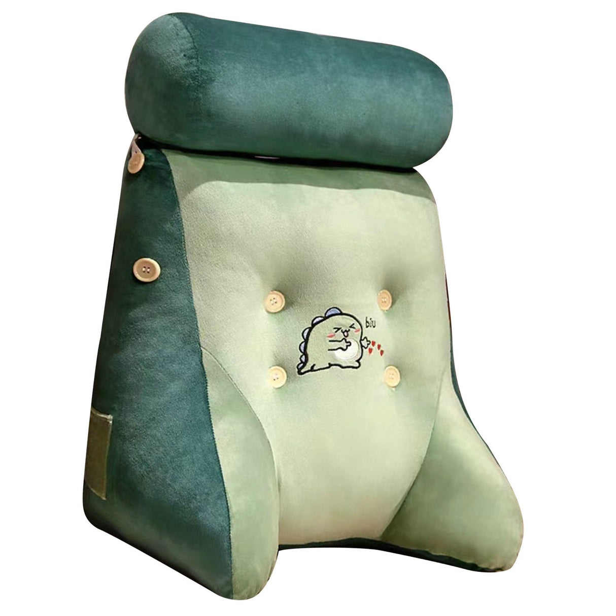 Backrest Pillow Washable Removable Cover Soft Cartoon Animal Back Support Cushion for Office Chair Bedside Dinosaur