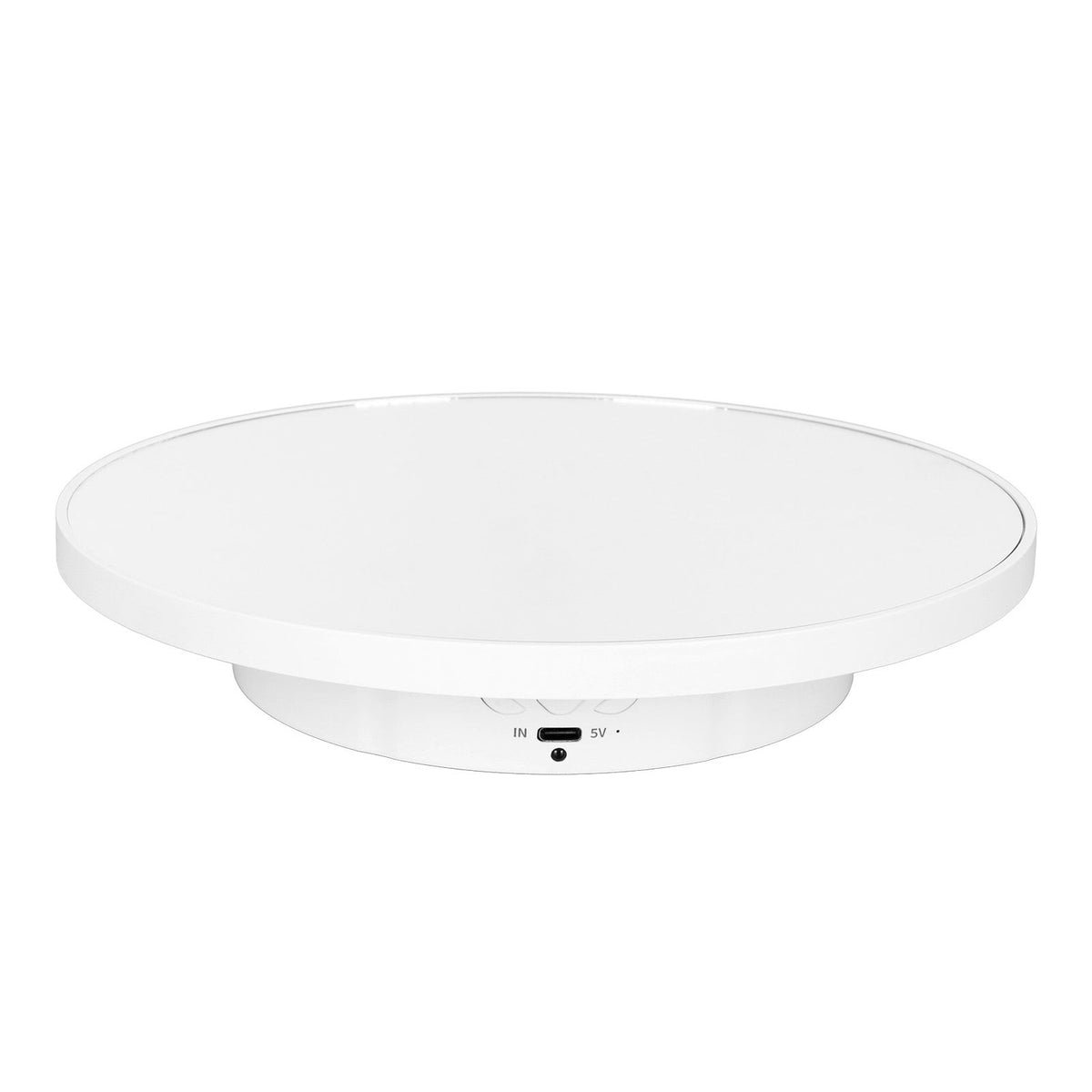Rotating Display Stand 2 in 1 Automatic 360 Degree Electric Turntable with Remote Control for Photography Product Jewelry White