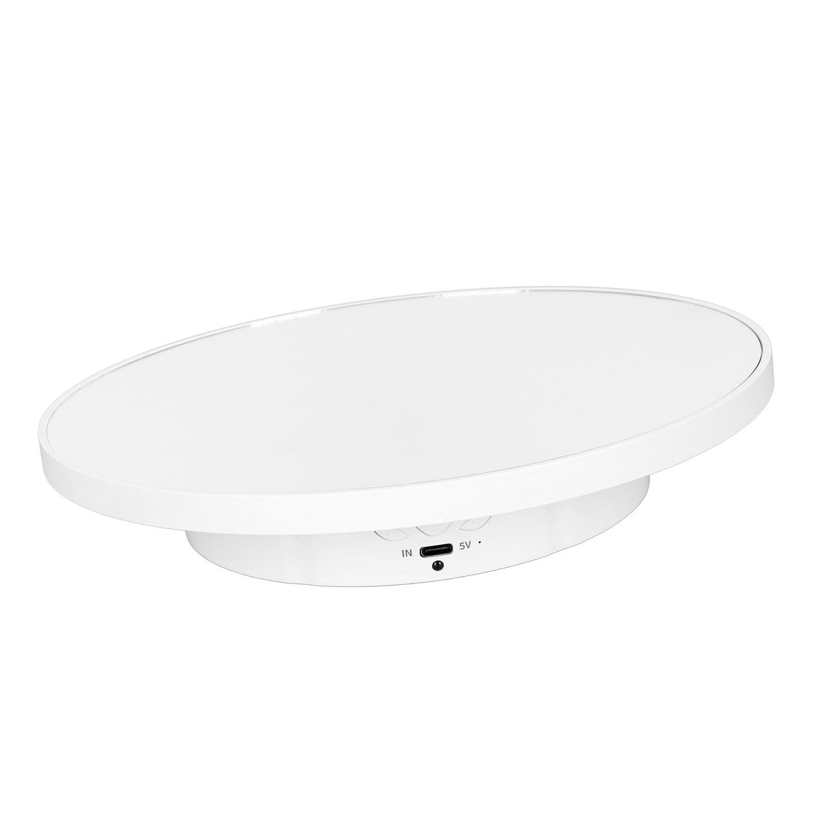 Rotating Display Stand 2 in 1 Automatic 360 Degree Electric Turntable with Remote Control for Photography Product Jewelry White