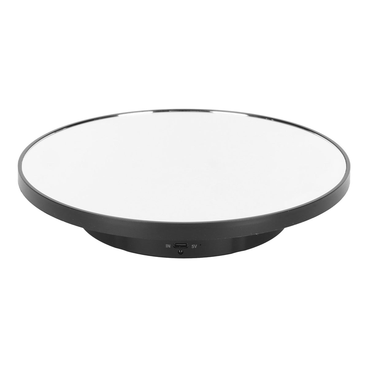 Rotating Display Stand 2 in 1 Automatic 360 Degree Electric Turntable with Remote Control for Photography Product Jewelry Black