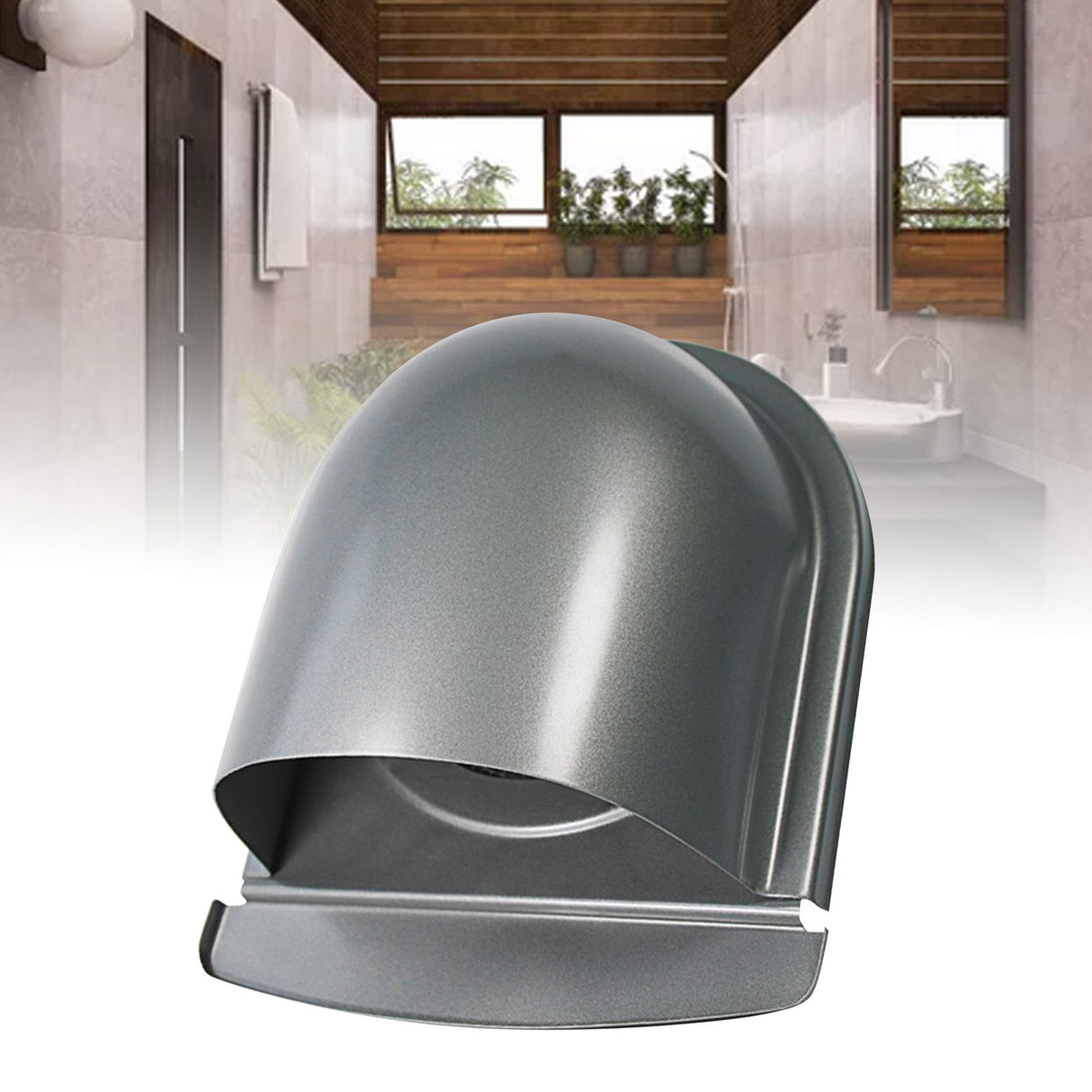 304 Stainless Steel Exhaust Hood Weatherproof Round Ventilation Grill Range Hood Exhaust Pipe Cover 100mm U Shaped