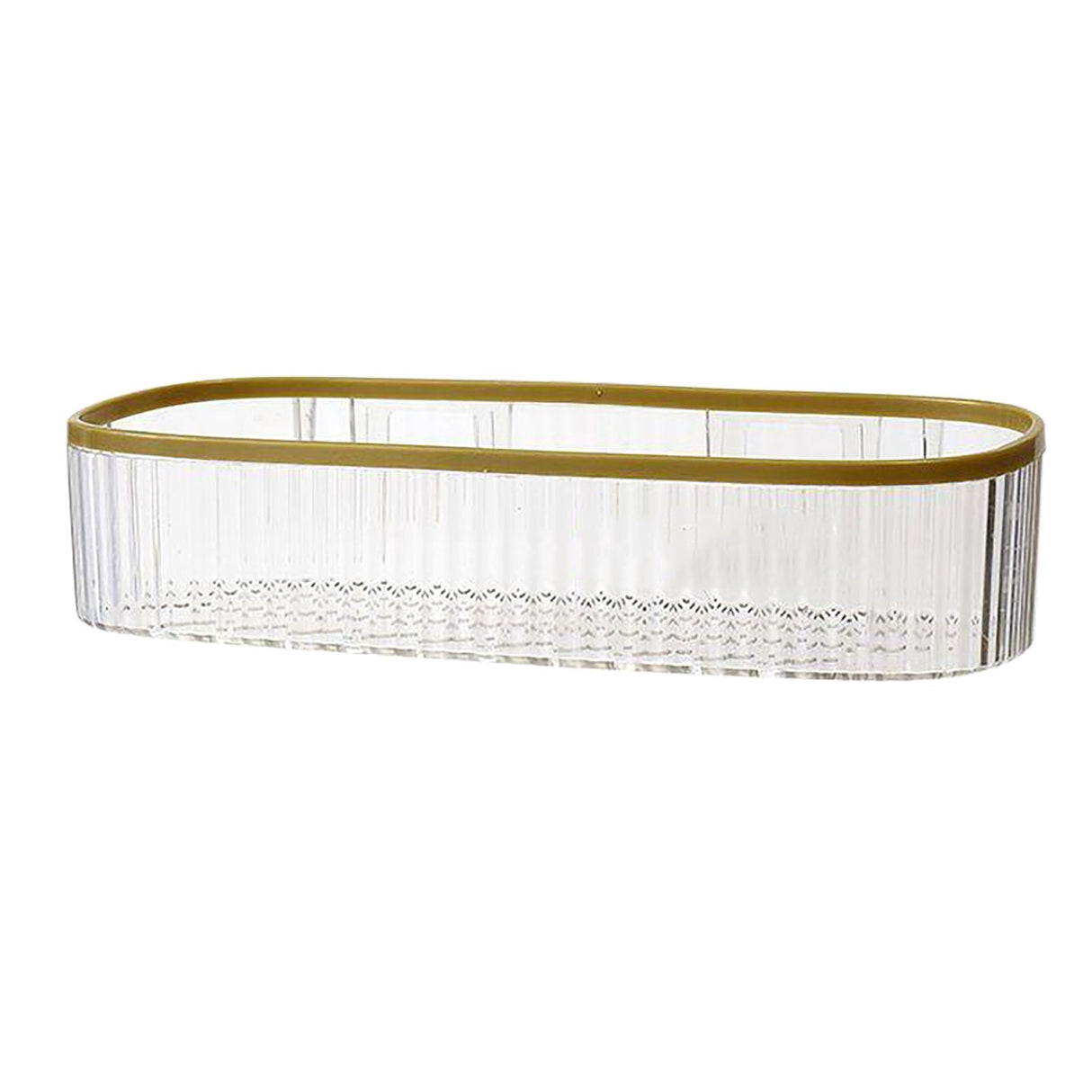 Plastic Wall Mount Organizer Punch Free Transparent White Adhesive Clear Organizer for Bathroom Kitchen Living Room