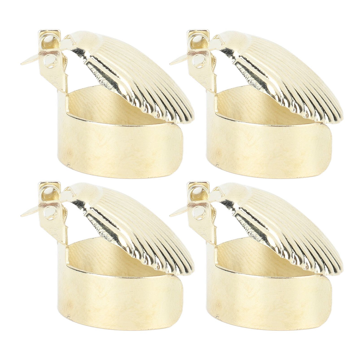 4Pcs Candle Snuffer Candle Extinguisher Metal Shell Pattern Automatic Candle Stopper for Candle Extinguishing Gold