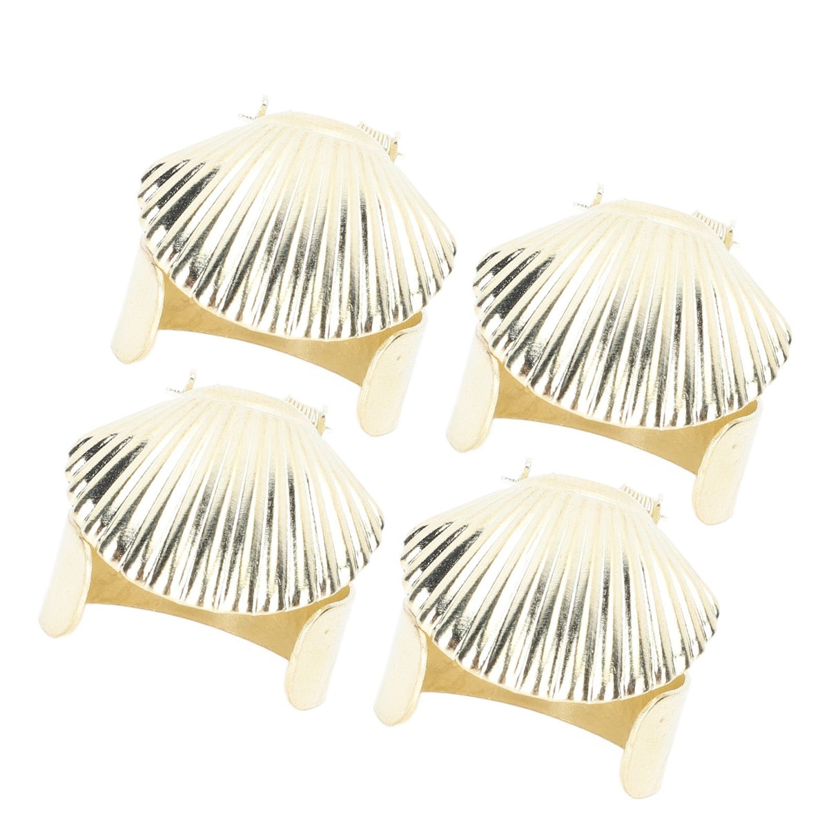 4Pcs Candle Snuffer Candle Extinguisher Metal Shell Pattern Automatic Candle Stopper for Candle Extinguishing Gold