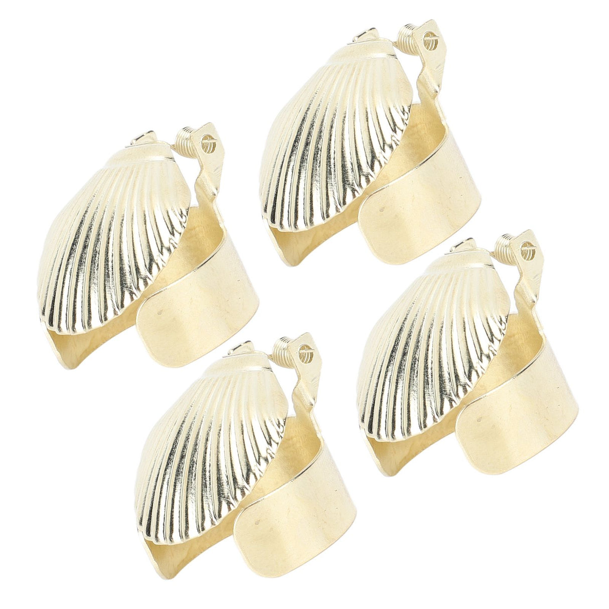4Pcs Candle Snuffer Candle Extinguisher Metal Shell Pattern Automatic Candle Stopper for Candle Extinguishing Gold
