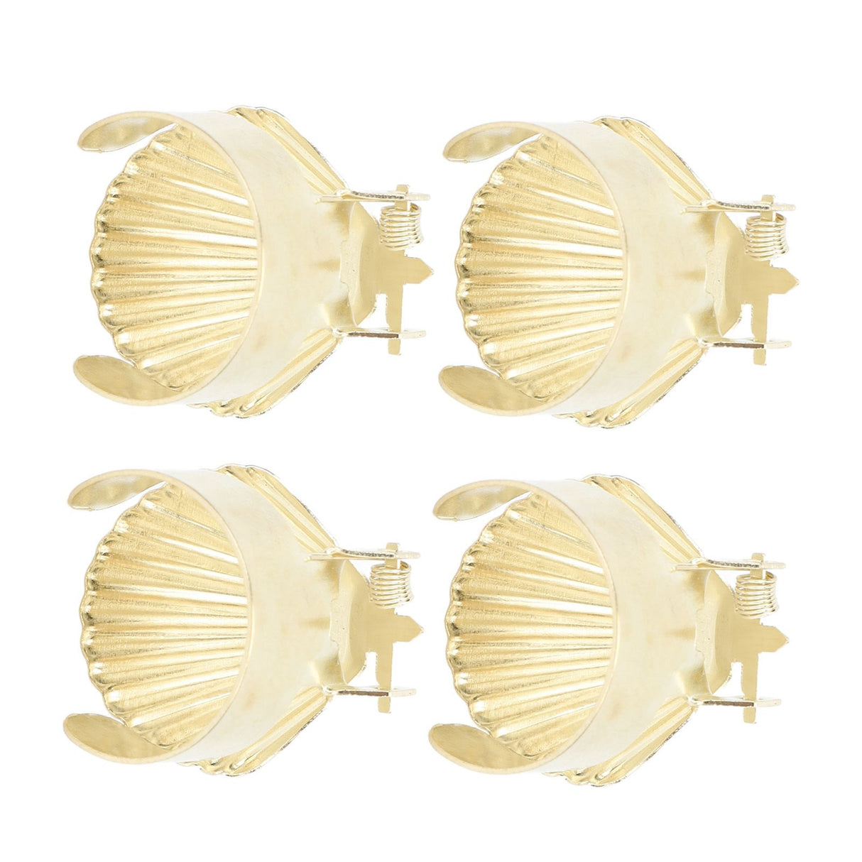 4Pcs Candle Snuffer Candle Extinguisher Metal Shell Pattern Automatic Candle Stopper for Candle Extinguishing Gold