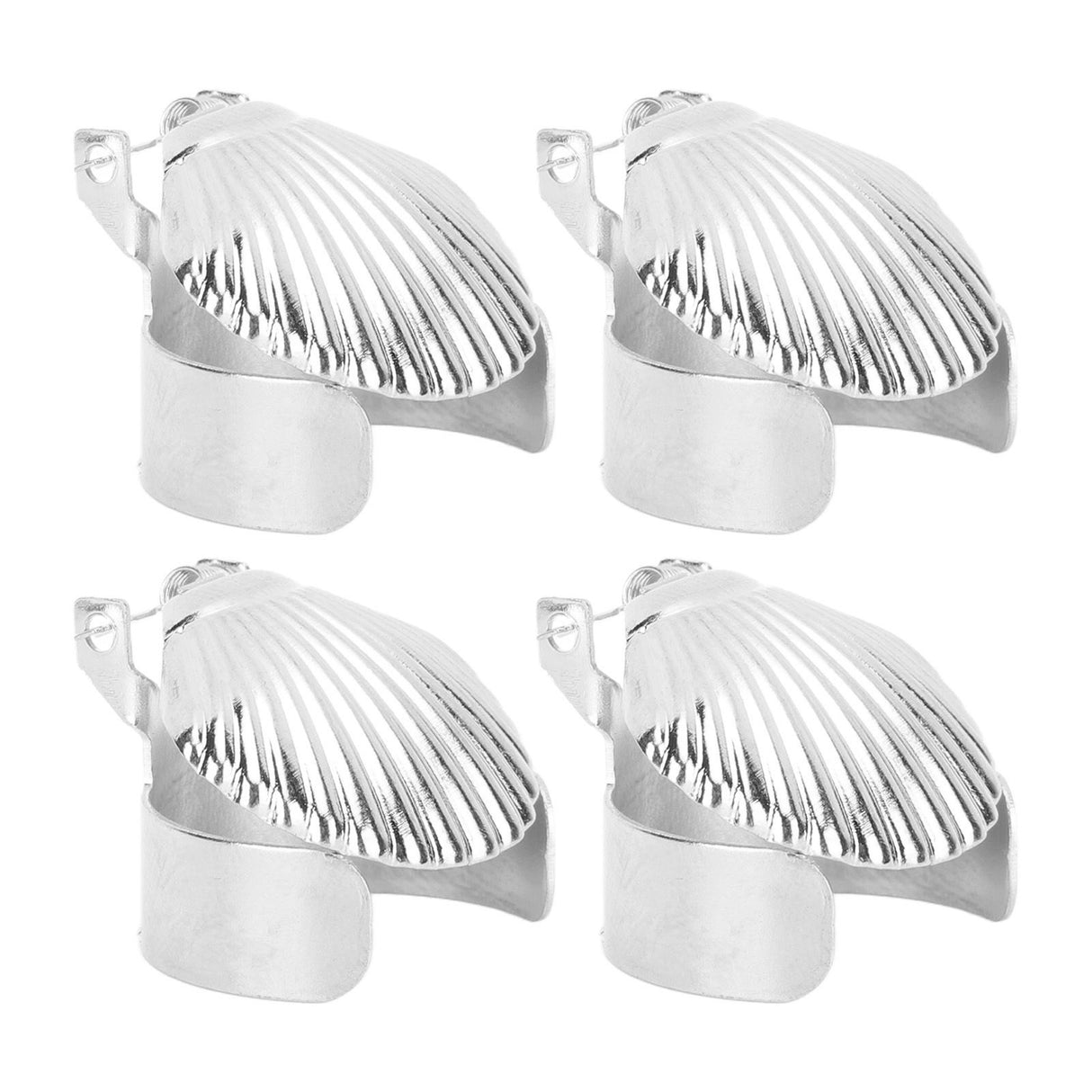 4Pcs Candle Snuffer Candle Extinguisher Metal Shell Pattern Automatic Candle Stopper for Candle Extinguishing Silver