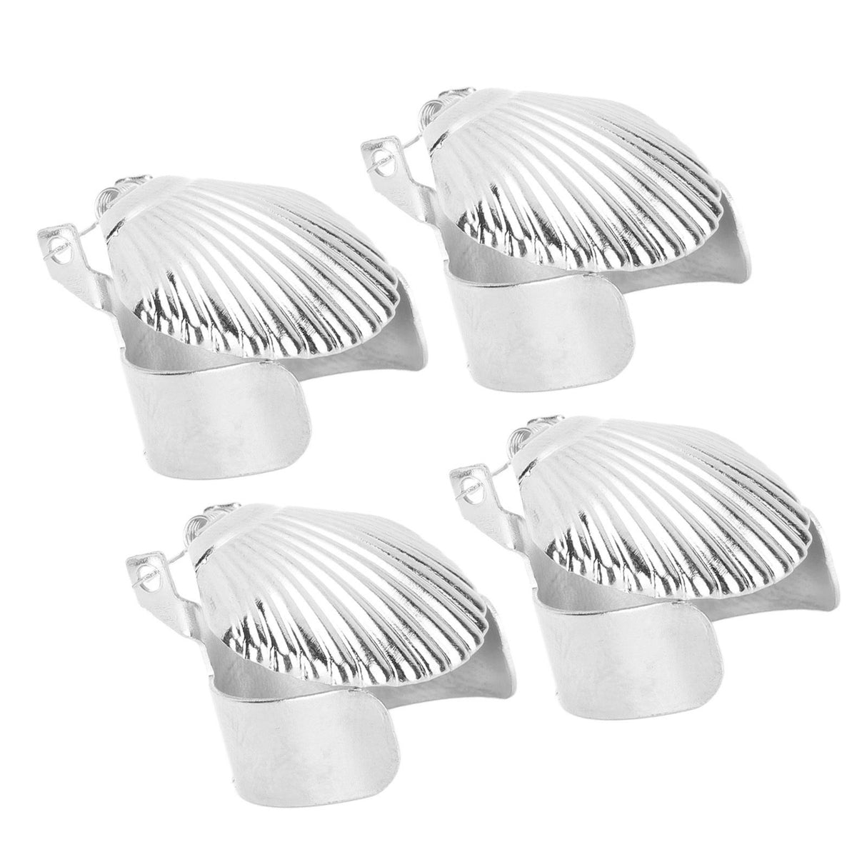4Pcs Candle Snuffer Candle Extinguisher Metal Shell Pattern Automatic Candle Stopper for Candle Extinguishing Silver