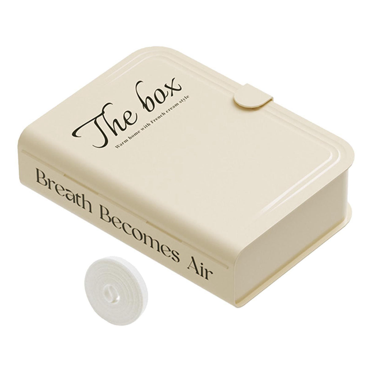 Desktop Organizer Box Data Cable Storage Case Plastic Book Design Home Decoration for Line Earbud Cream