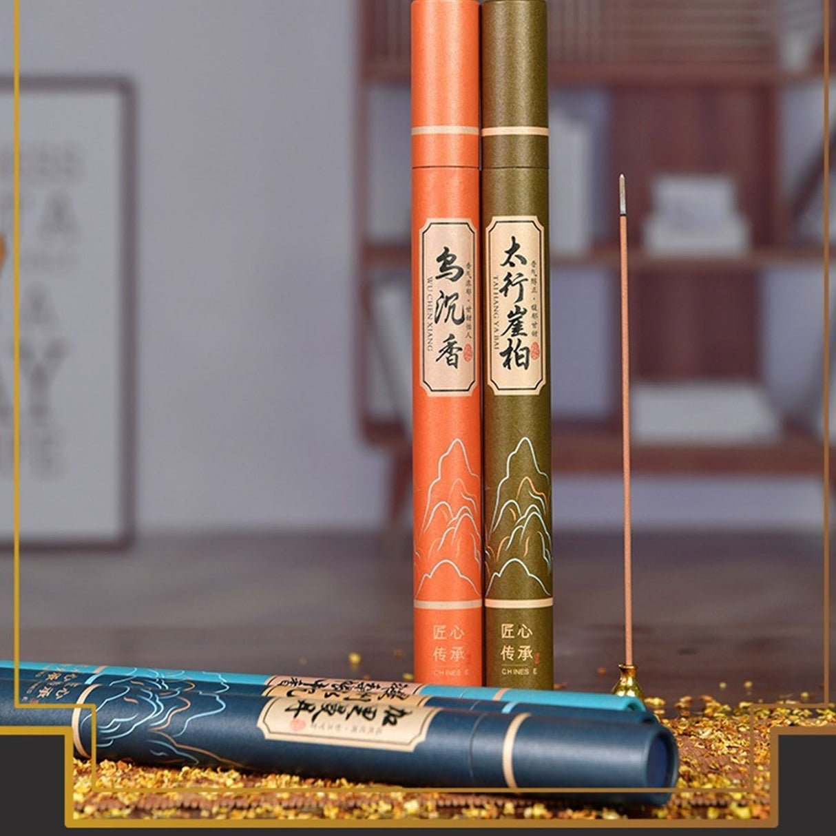 11 Sets Incense Sticks Natural Herbs Wormwood Incense Repellent Sticks for Night Sleeping Meditation