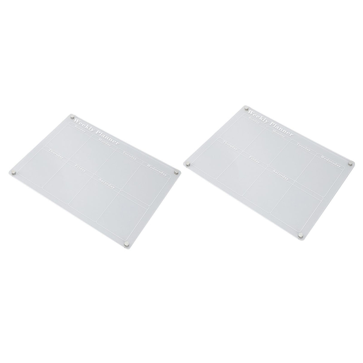 15.7 X 11.8in Magnetic Dry Erase Calendar Acrylic Clear Planner Board For Fridge Refrigerator Weekly Plan Board + Blank Board