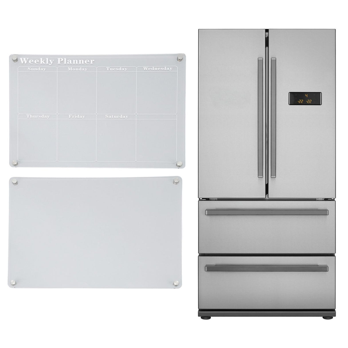 15.7 X 11.8in Magnetic Dry Erase Calendar Acrylic Clear Planner Board For Fridge Refrigerator Weekly Plan Board + Blank Board