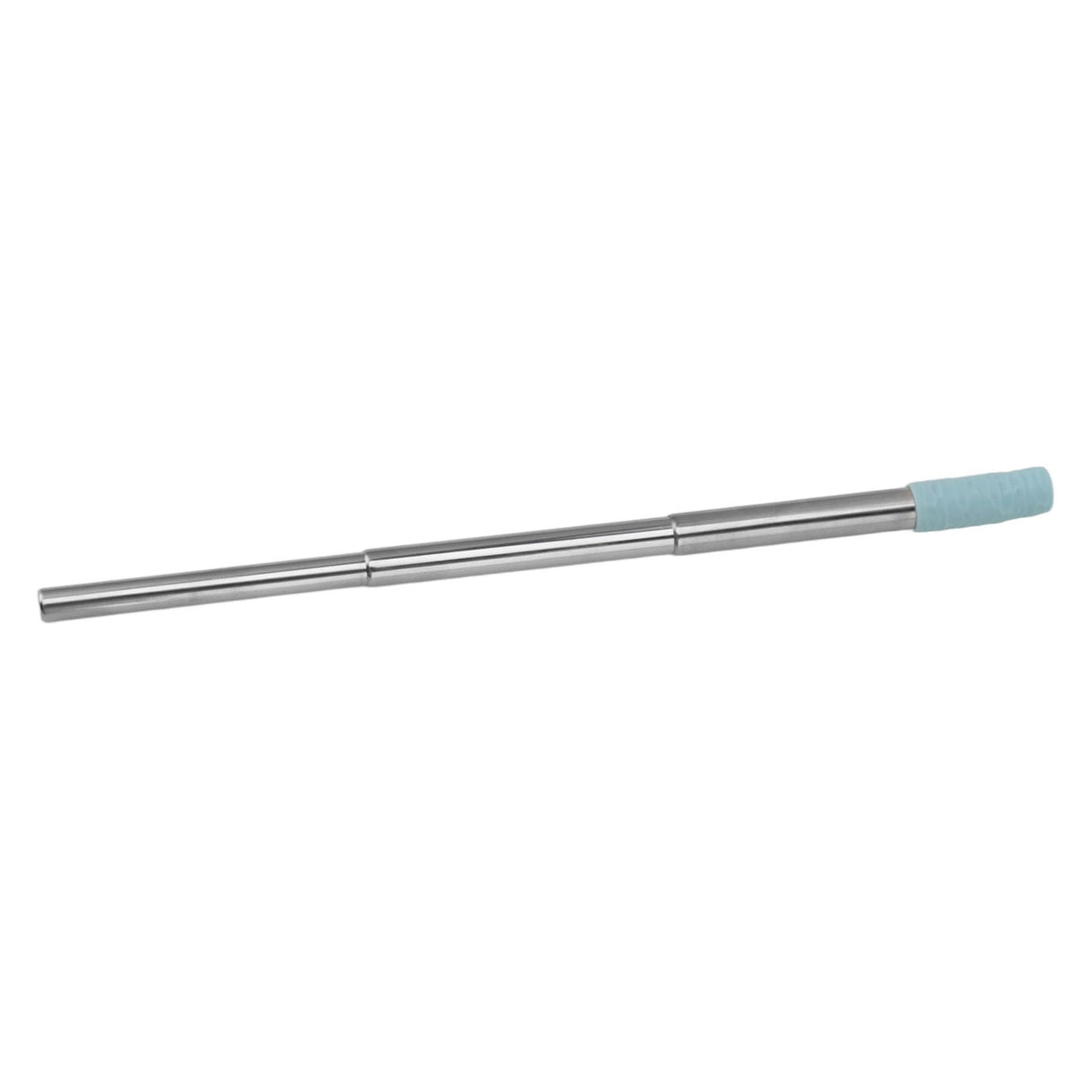 Collapsible Stainless Steel Drinking Straw Reusable Metal Straw with Cleaning Brush for Travel Work Blue