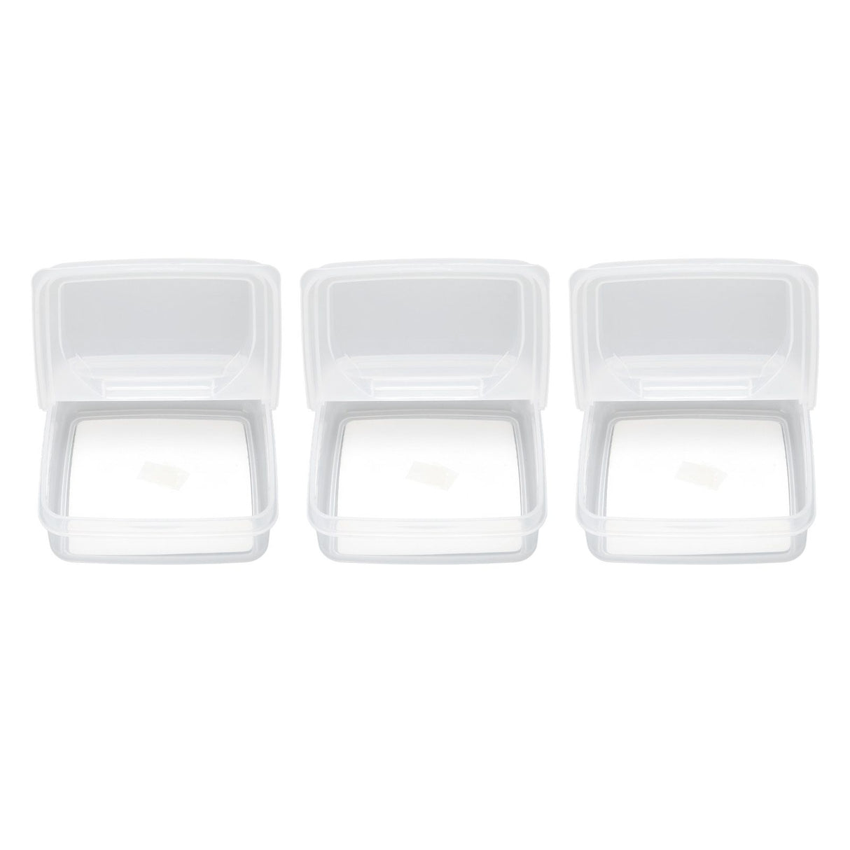 3Pcs Flip Lid Cheese Container Transparent Clear PP Food Storage Box Case for Fridge