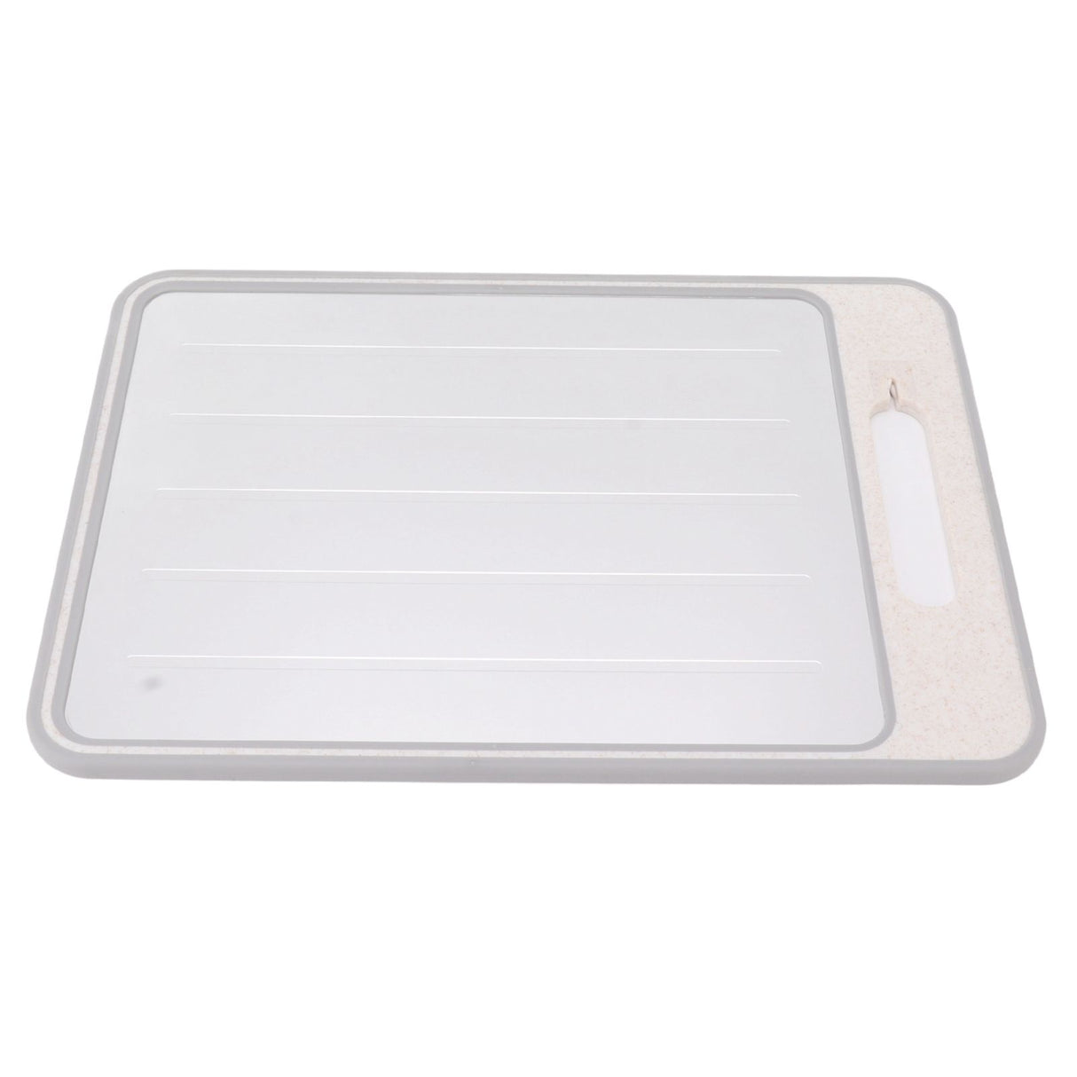Defrosting Cutting Board Double Sided Chopping Board with Knife Sharpener for Kitchen Cooking Khaki