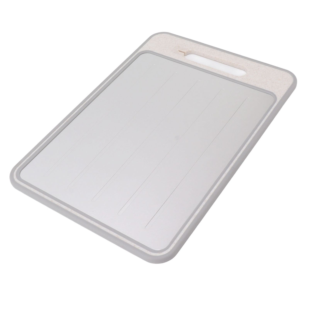 Defrosting Cutting Board Double Sided Chopping Board with Knife Sharpener for Kitchen Cooking Khaki