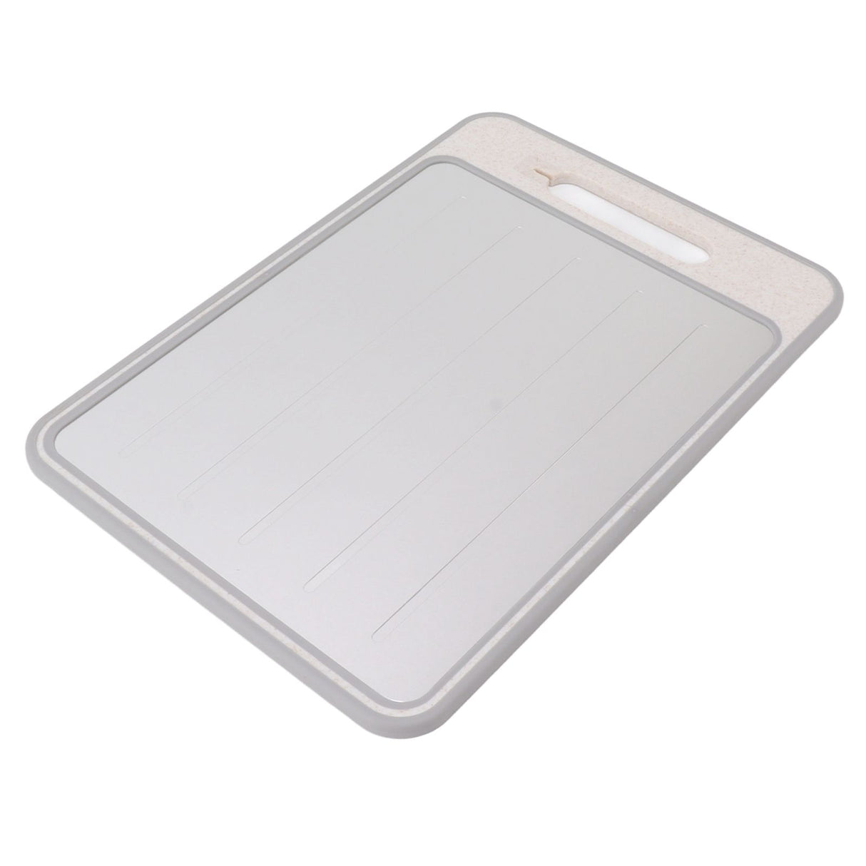 Defrosting Cutting Board Double Sided Chopping Board with Knife Sharpener for Kitchen Cooking Khaki