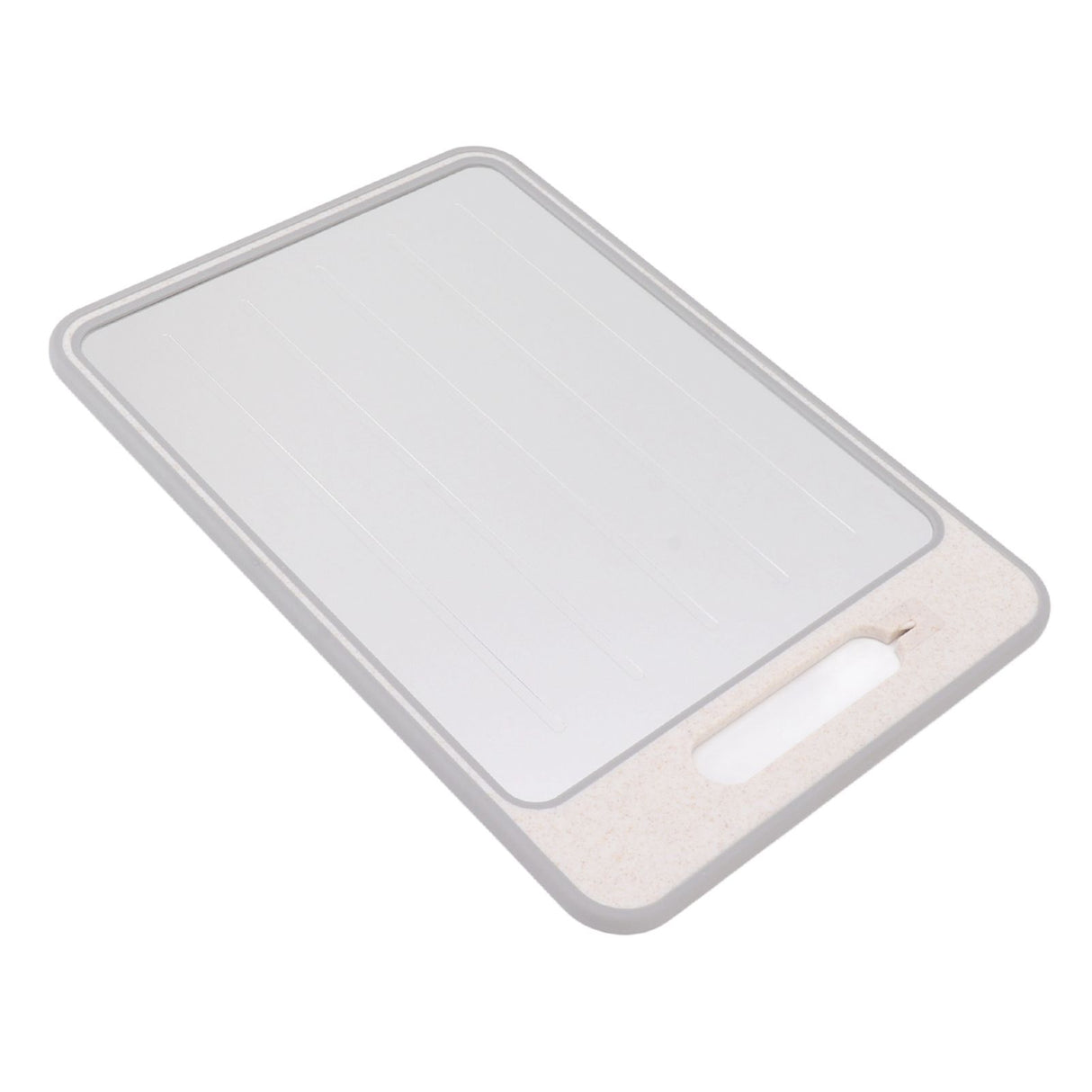 Defrosting Cutting Board Double Sided Chopping Board with Knife Sharpener for Kitchen Cooking Khaki