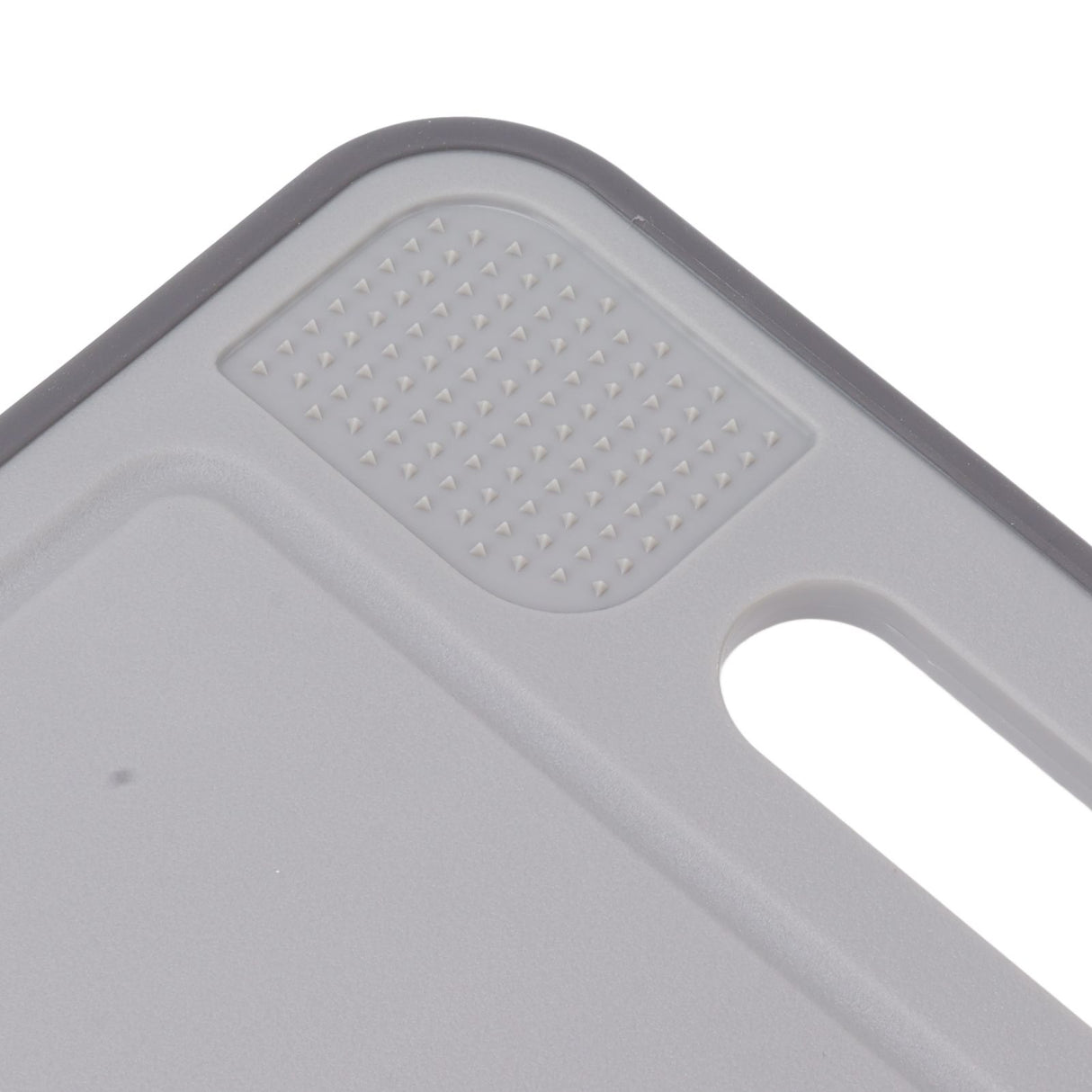 Double Sided Cutting Board Rapid Thawing and Grinding Plate with Knife Sharpener for Kitchen Grey