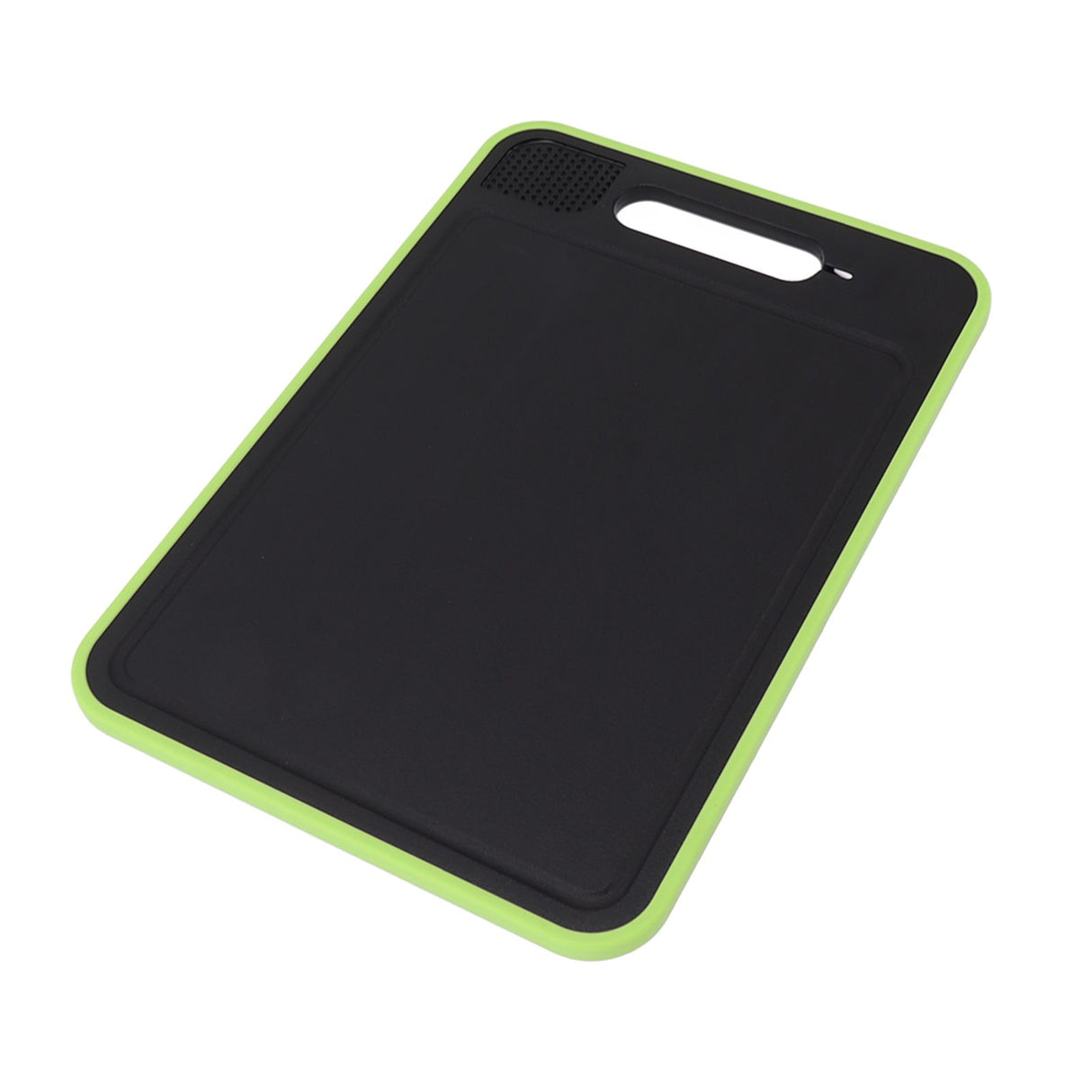 Double Sided Cutting Board Rapid Thawing and Grinding Plate with Knife Sharpener for Kitchen Black