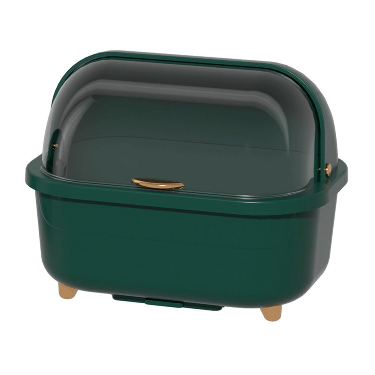 Dish Drying Box Multifunctional Space Saving Dish Drainer with Lid Cover for Kitchen Accessories Green L
