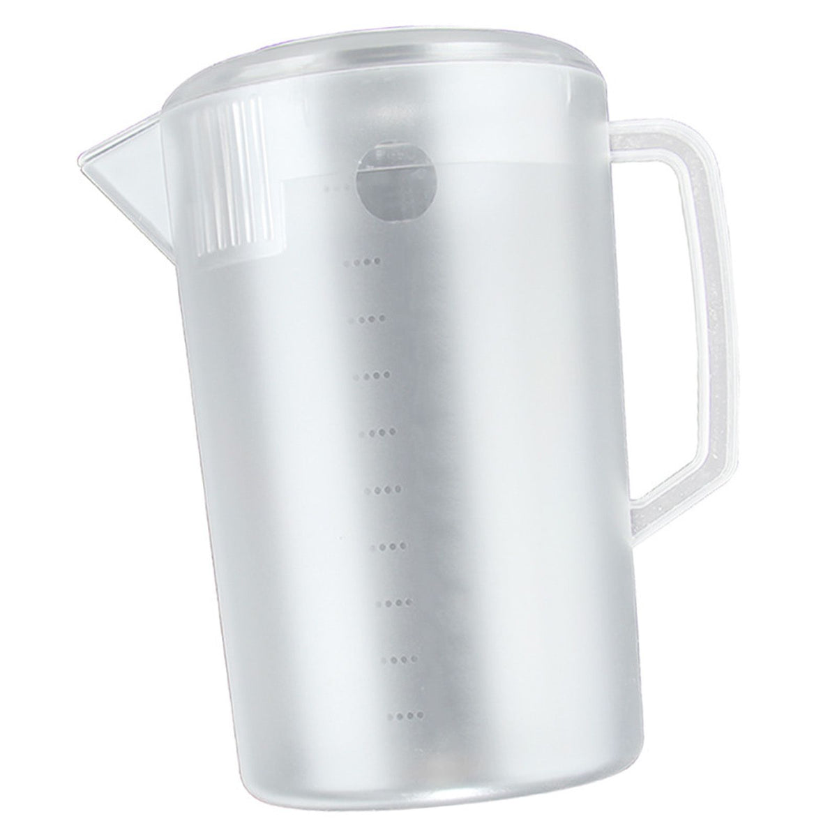Water Pitcher PC Plastic High Temperature Resistance Frosted Kettle Mix Drinks Water Jug with Scale and Lid for Lemonade Beverage Ice Tea Transparent 5000ml