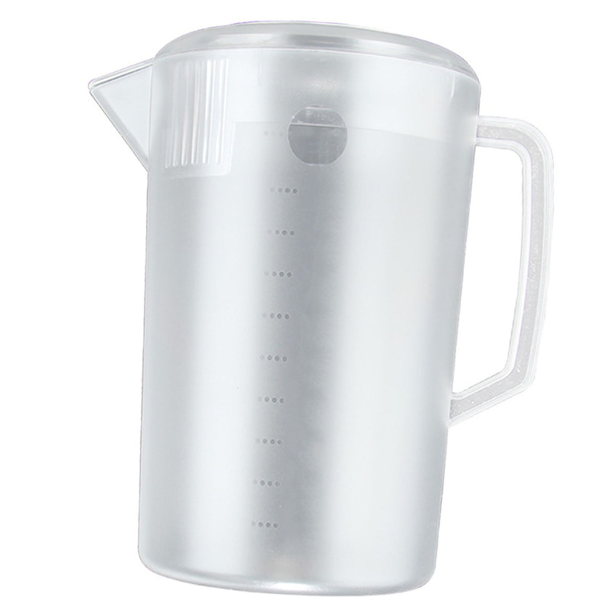 Water Pitcher PC Plastic High Temperature Resistance Frosted Kettle Mix Drinks Water Jug with Scale and Lid for Lemonade Beverage Ice Tea Transparent 5000ml