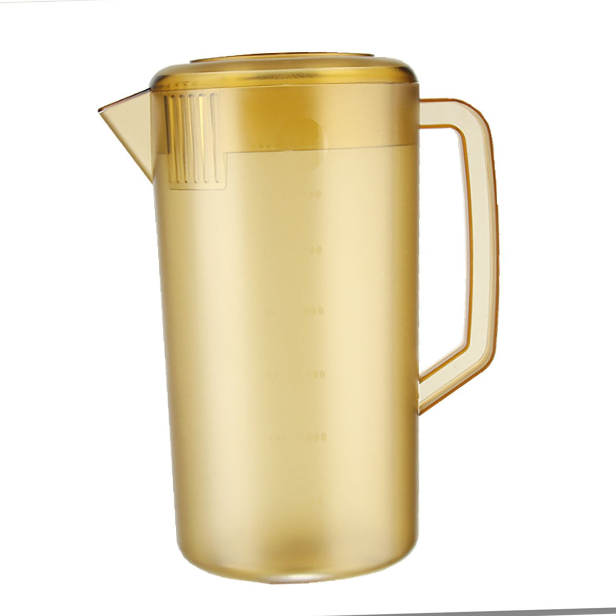 Water Pitcher PC Plastic High Temperature Resistance Frosted Kettle Mix Drinks Water Jug with Scale and Lid for Lemonade Beverage Ice Tea Dark Brown 5000ml
