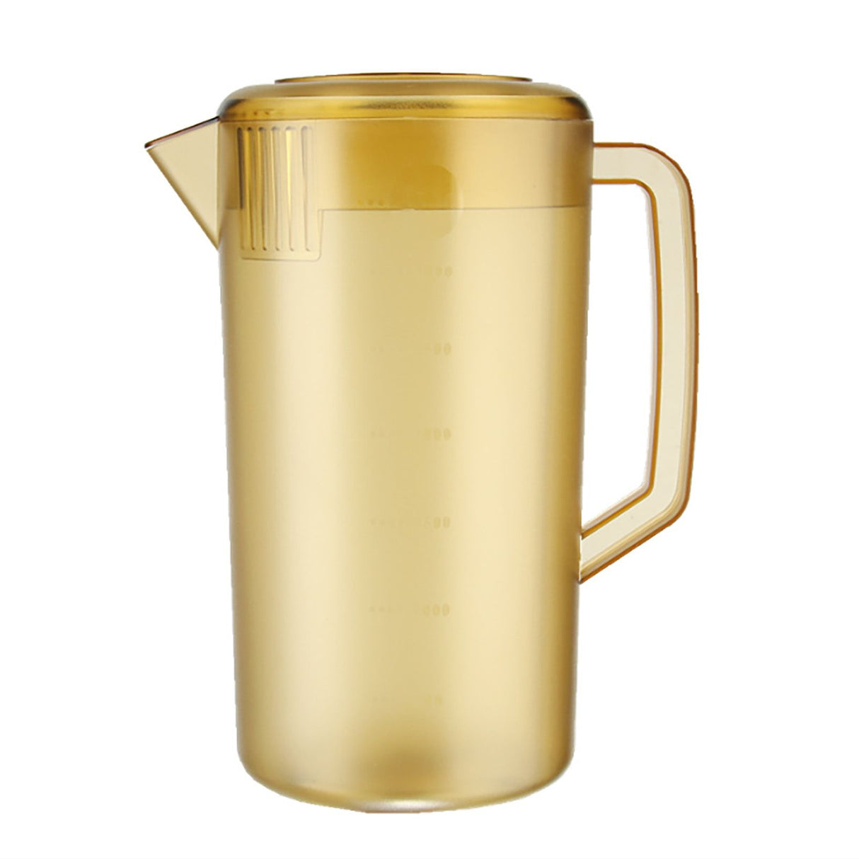 Water Pitcher PC Plastic High Temperature Resistance Frosted Kettle Mix Drinks Water Jug with Scale and Lid for Lemonade Beverage Ice Tea Dark Brown 5000ml