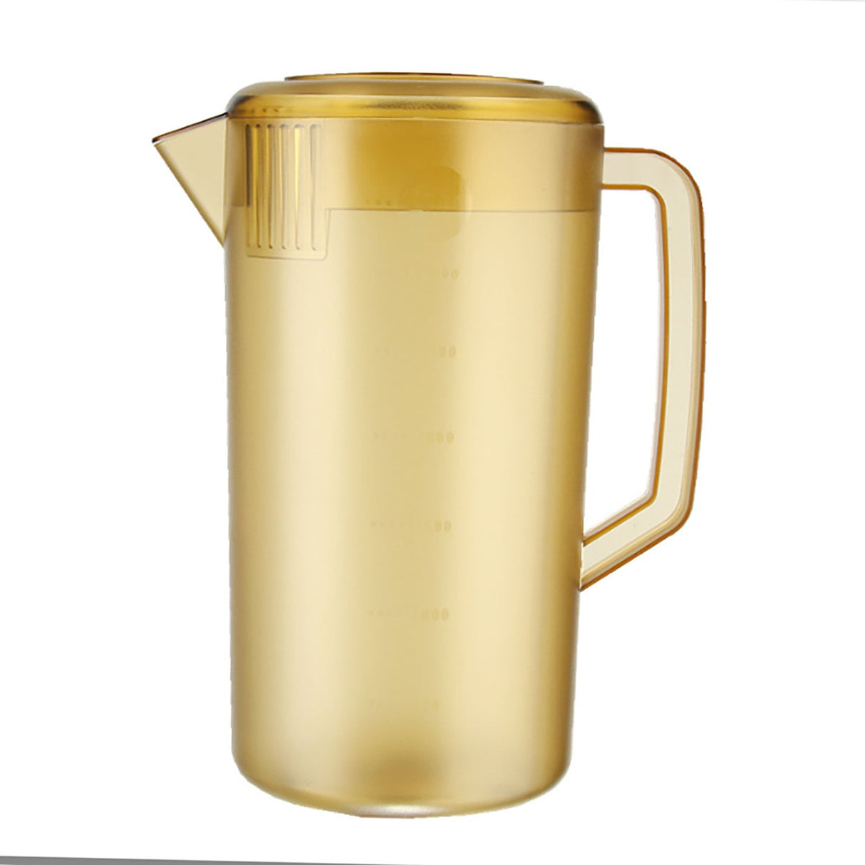 Water Pitcher PC Plastic High Temperature Resistance Frosted Kettle Mix Drinks Water Jug with Scale and Lid for Lemonade Beverage Ice Tea Dark Brown 5000ml