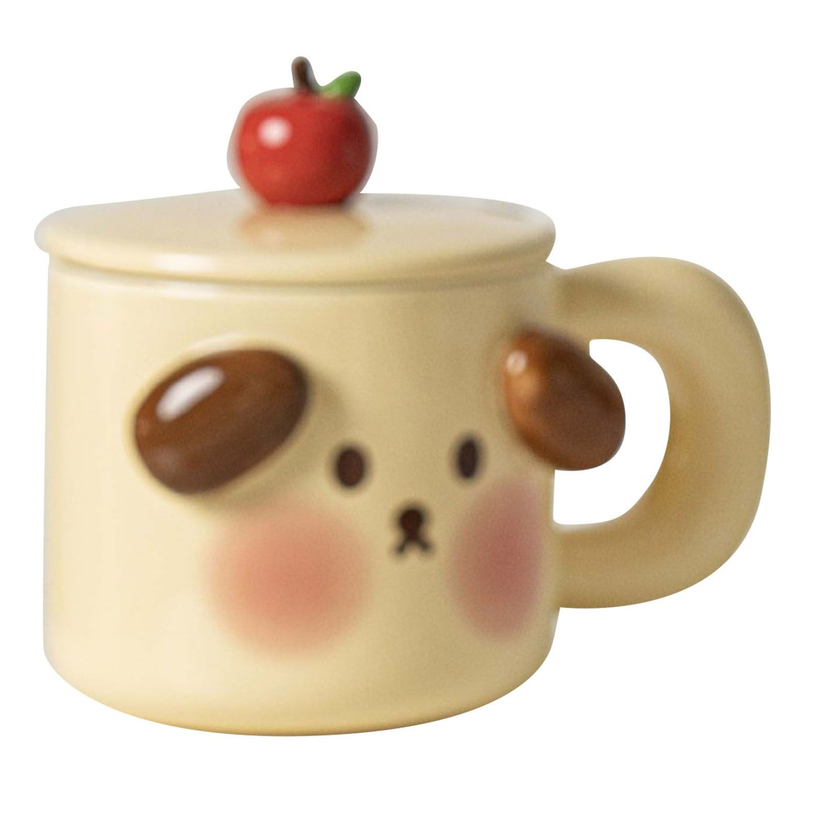Cartoon Coffee Mug with Spoon Lid Cute Lovely Animal Shape Milk Cup Mug for Office School Bear Type