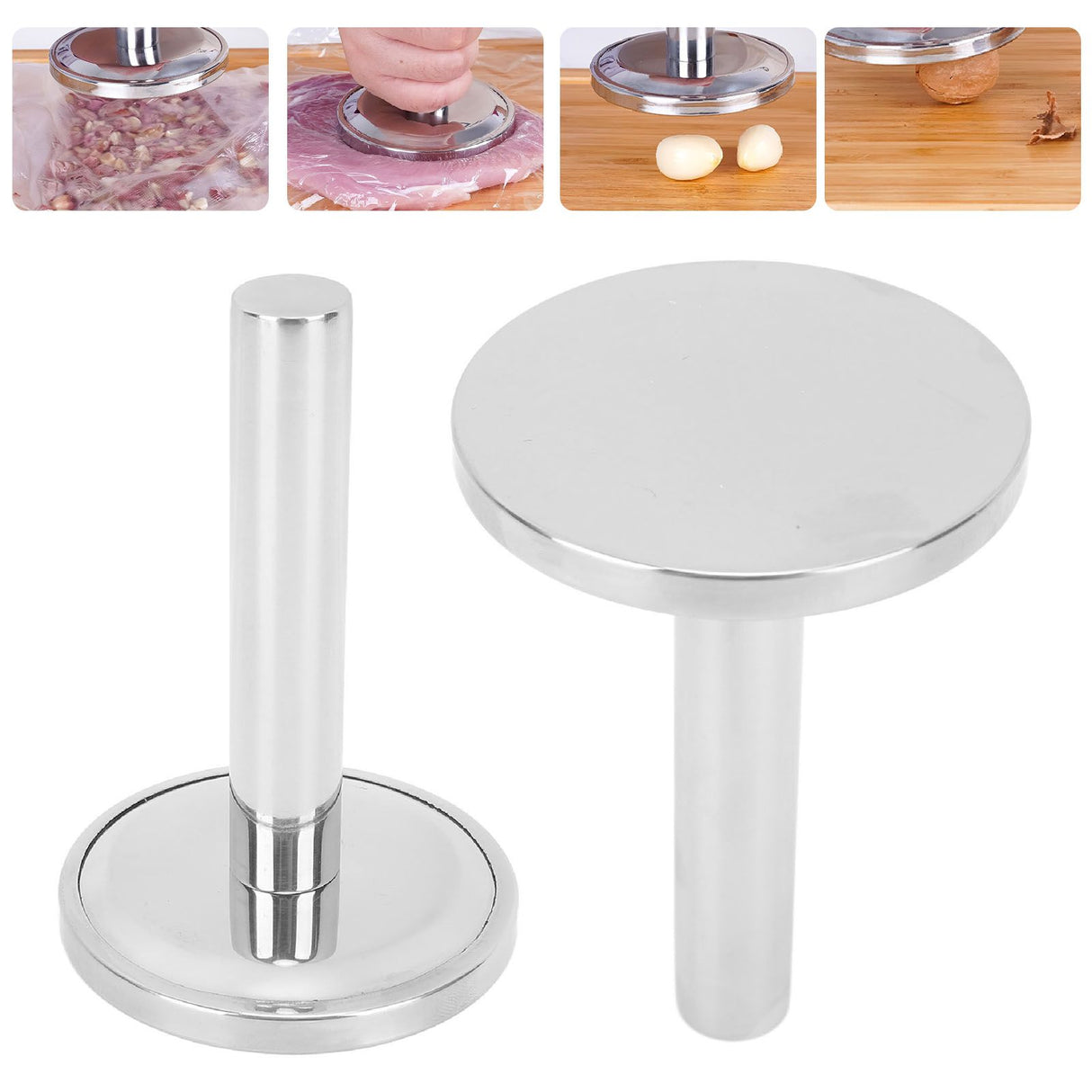 Meat Pounder 304 Stainless Steel Meat Loosening Hammer Multifunctional Thickened and Weighted Chicken Tenderizer