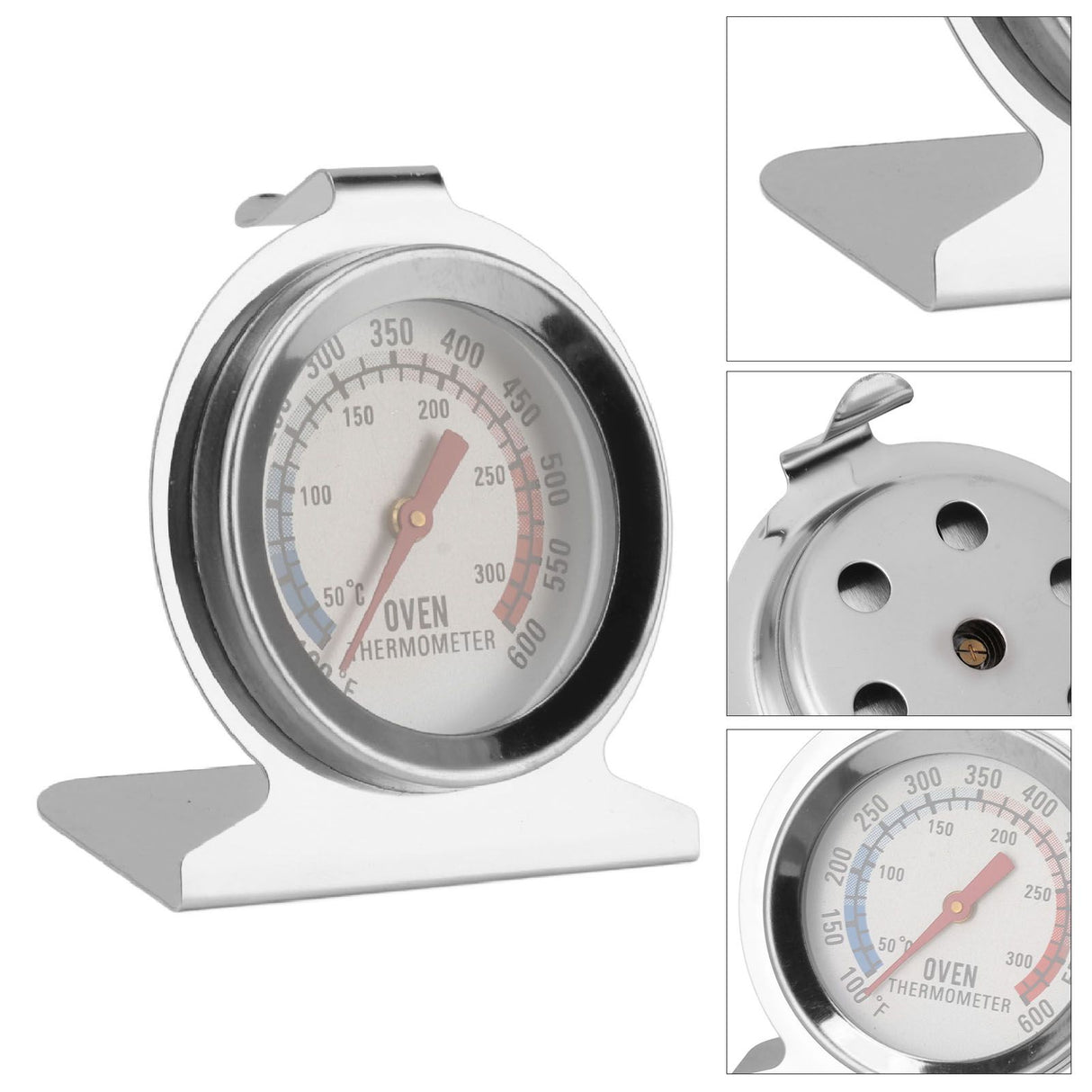 Oven Thermometer High Accuracy Heat Resistant Stainless Steel Thermometer for Kitchen Refrigerator