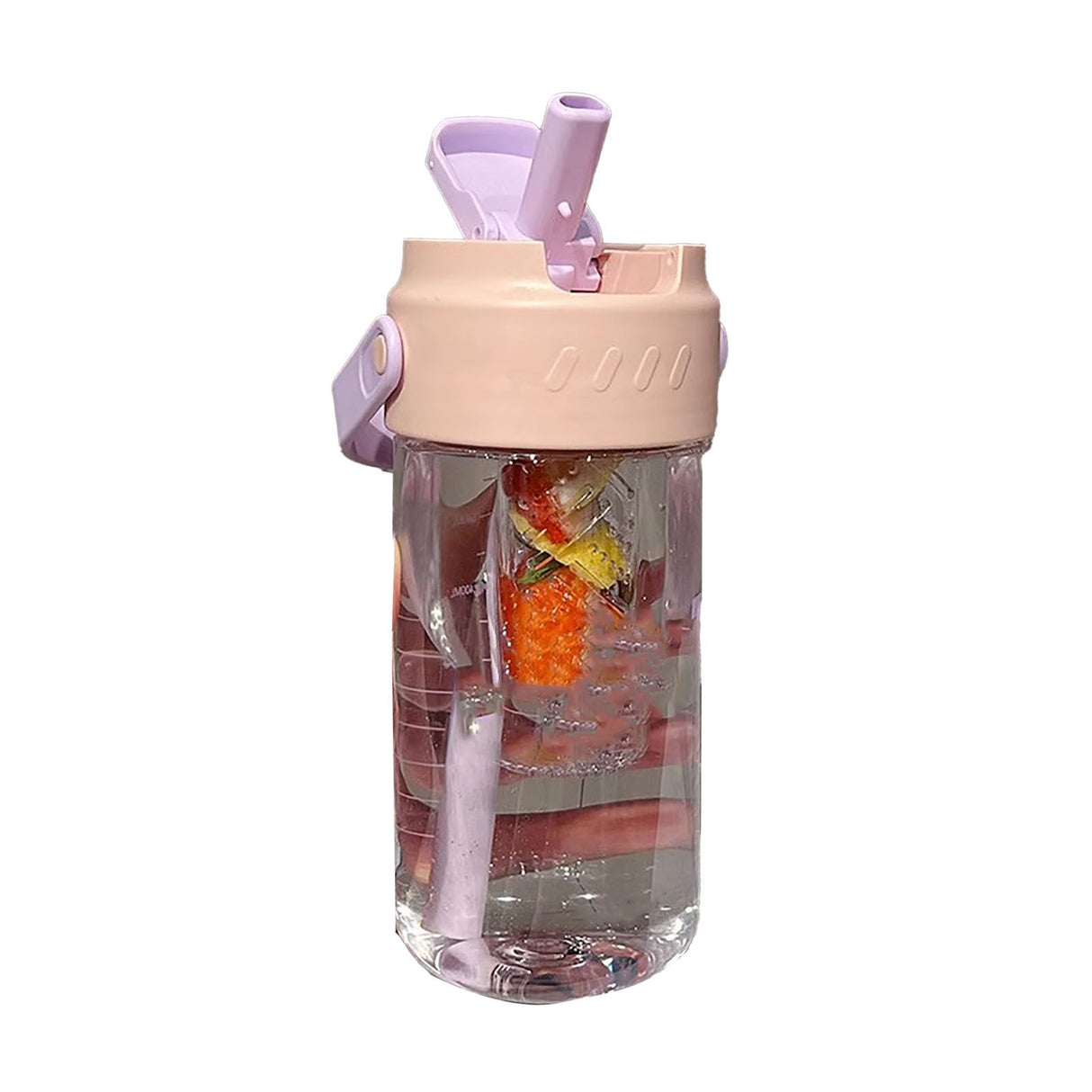 Straw Water Bottle Built in Tea Strainer with Handle PC 700ml Beautiful Cute Straw Bottle for Girls Women Pink