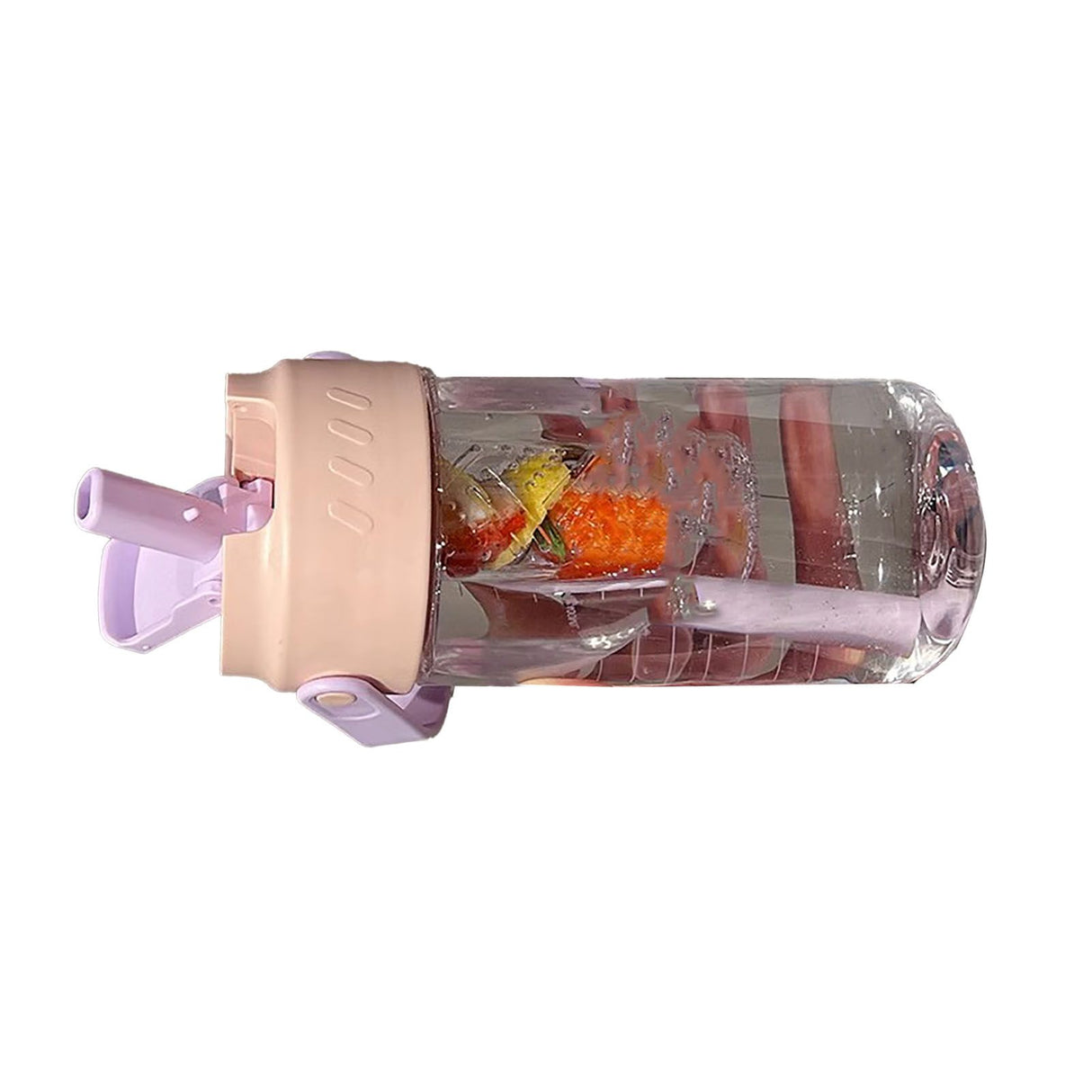 Straw Water Bottle Built in Tea Strainer with Handle PC 700ml Beautiful Cute Straw Bottle for Girls Women Pink